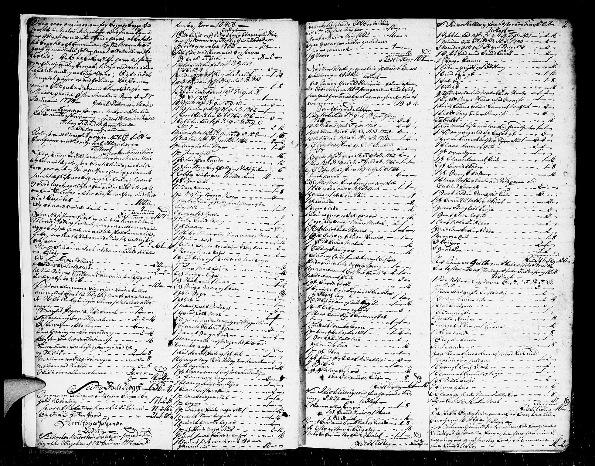 Nedenes sorenskriveri før 1824, SAK/1221-0007/H/Hc/L0037: Skifteprotokoll med register nr 24, 1775-1779, s. 1b-2a