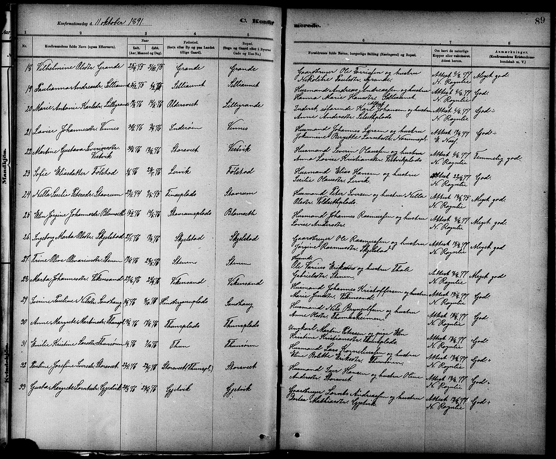 Ministerialprotokoller, klokkerbøker og fødselsregistre - Nord-Trøndelag, SAT/A-1458/744/L0423: Klokkerbok nr. 744C02, 1886-1905, s. 89