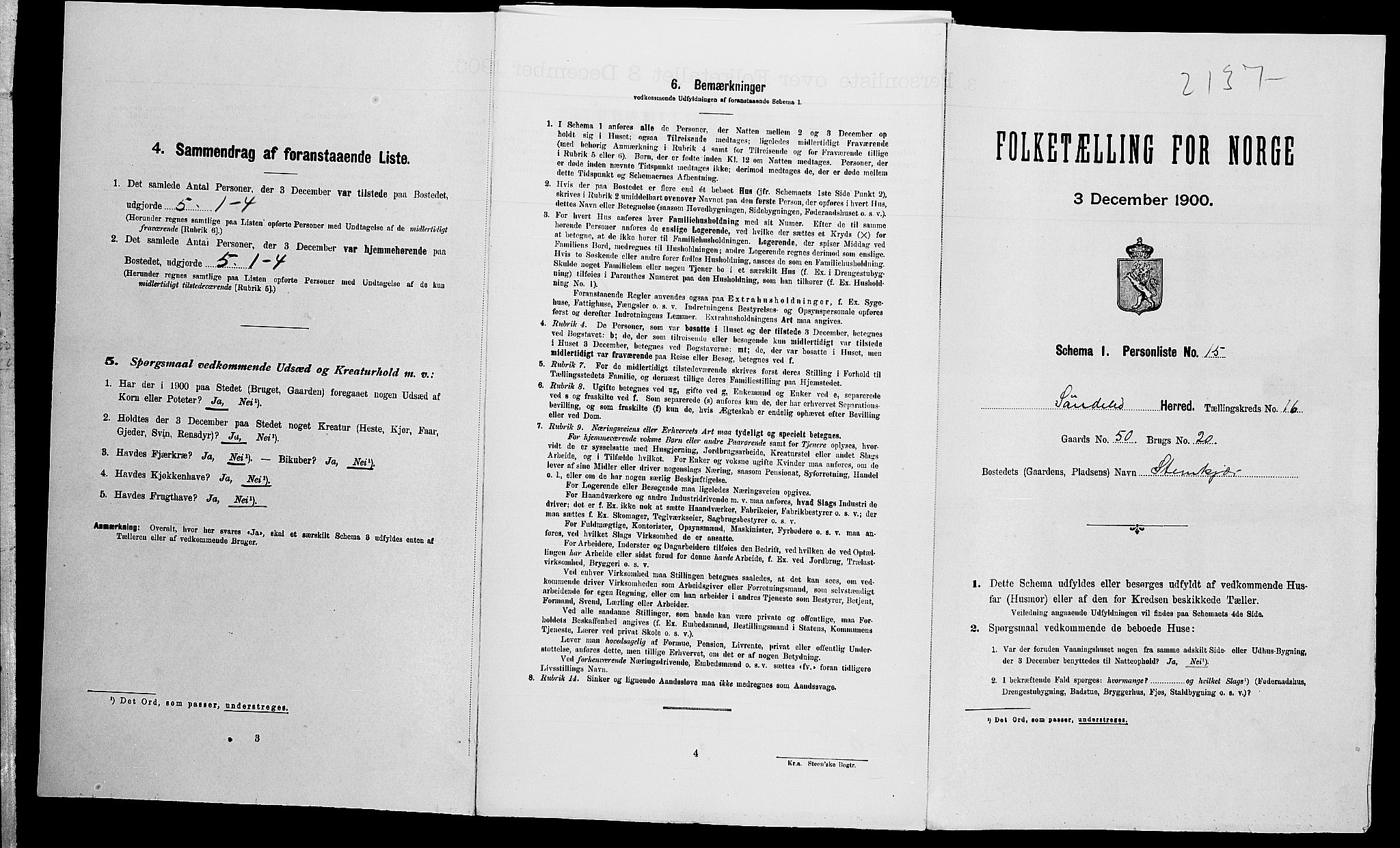 SAK, Folketelling 1900 for 0913 Søndeled herred, 1900, s. 1355