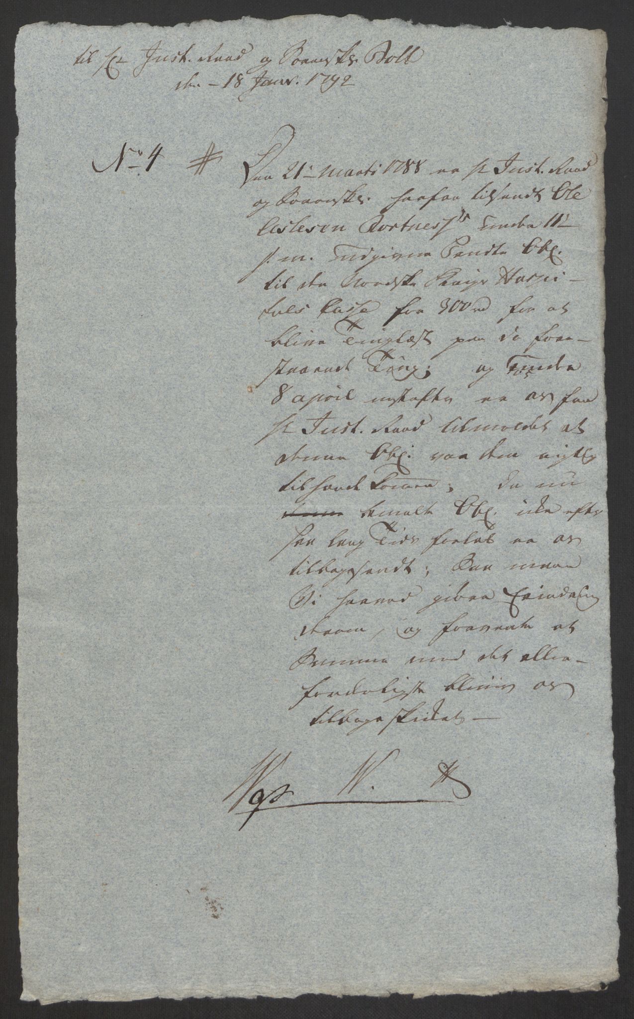 Forsvaret, Den norske kvesthuskasse/krigshospitalkasse, AV/RA-RAFA-1887/F/Fa/L0008: Konsepter, 1790-1793, s. 1012