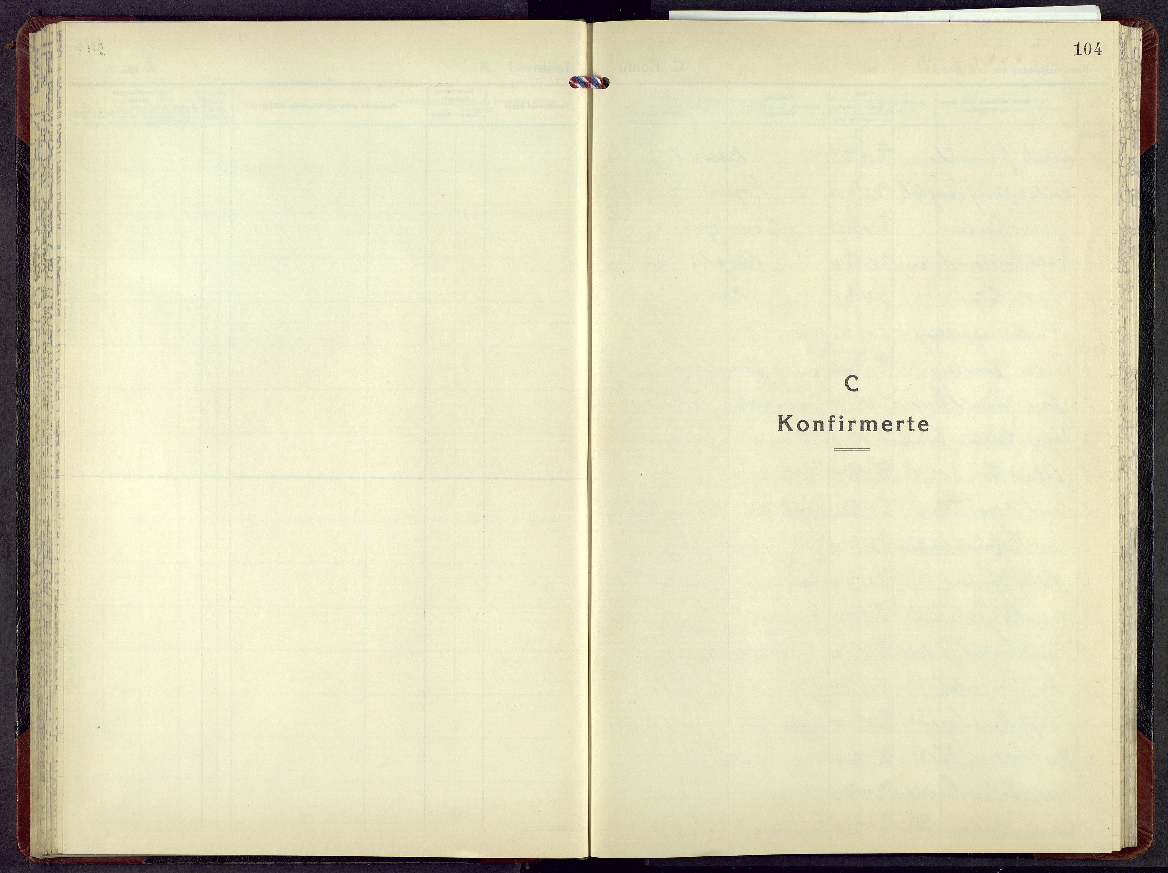 Sør-Odal prestekontor, AV/SAH-PREST-030/H/Ha/Hab/L0017: Klokkerbok nr. 17, 1947-1972, s. 104