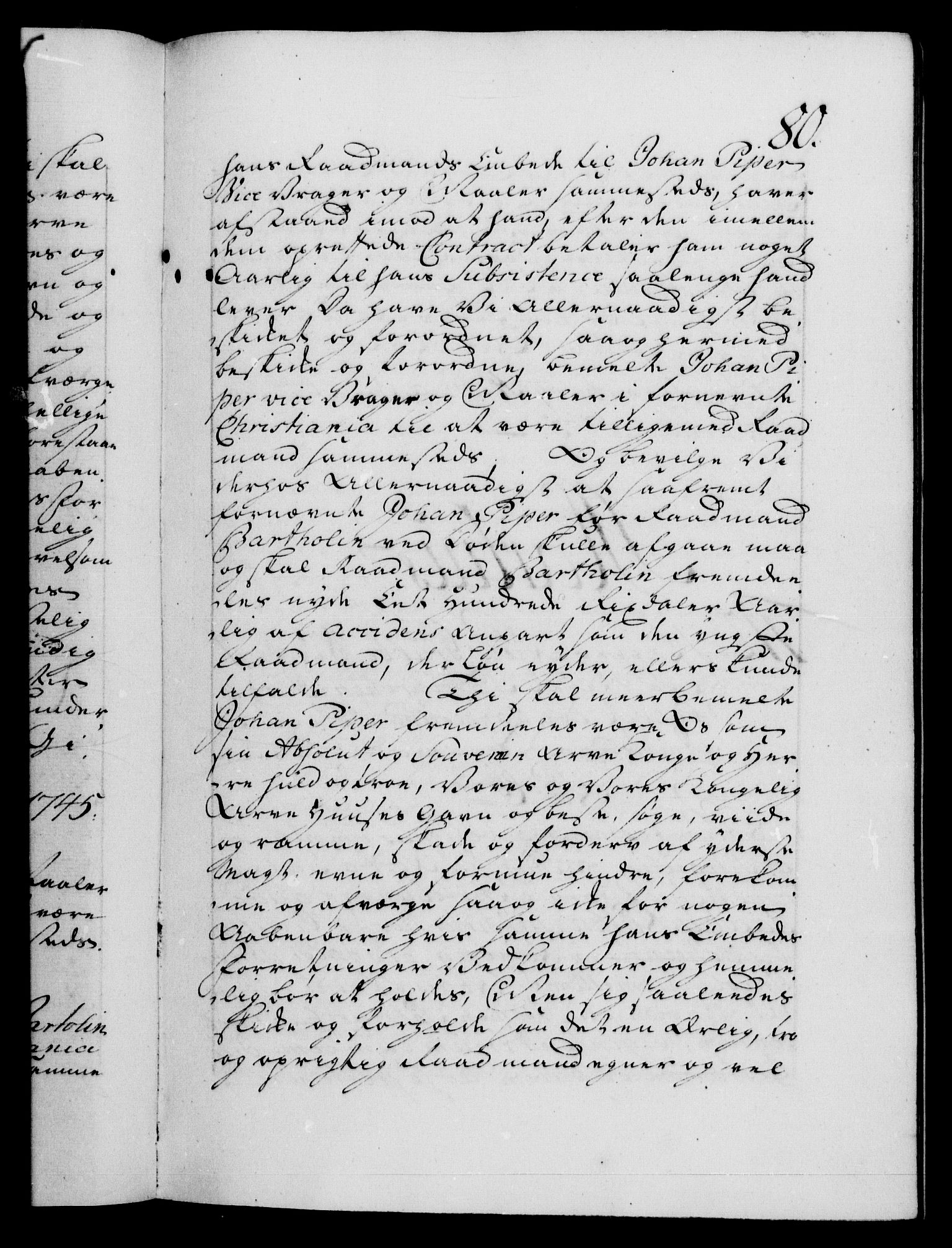 Danske Kanselli 1572-1799, AV/RA-EA-3023/F/Fc/Fca/Fcaa/L0034: Norske registre, 1745-1746, s. 80a