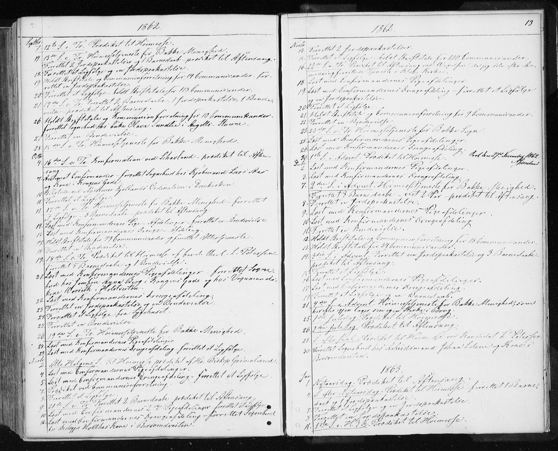Ministerialprotokoller, klokkerbøker og fødselsregistre - Sør-Trøndelag, AV/SAT-A-1456/601/L0053: Ministerialbok nr. 601A21, 1857-1865, s. 13