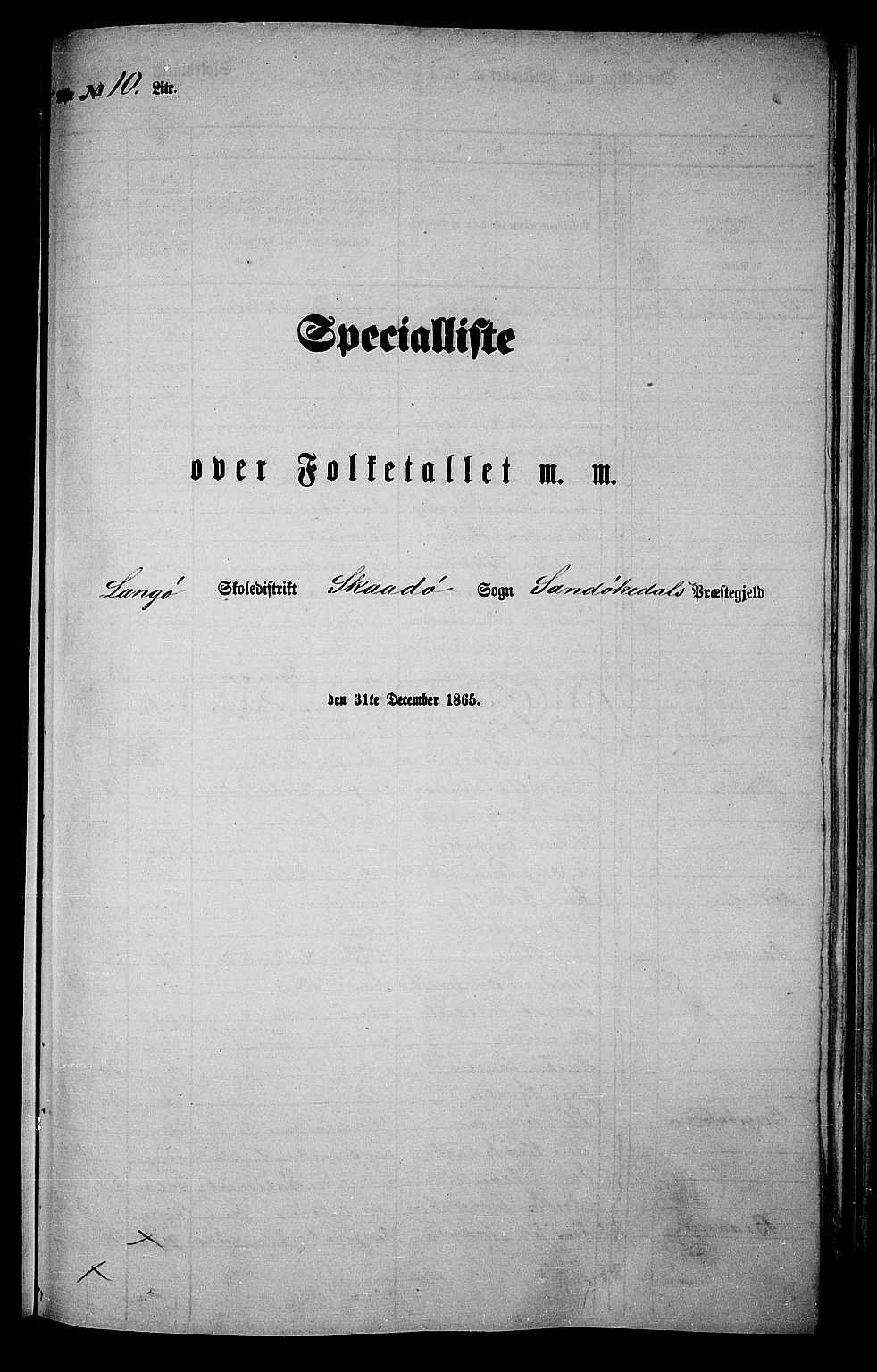 RA, Folketelling 1865 for 0816L Kragerø prestegjeld, Sannidal sokn og Skåtøy sokn, 1865, s. 166