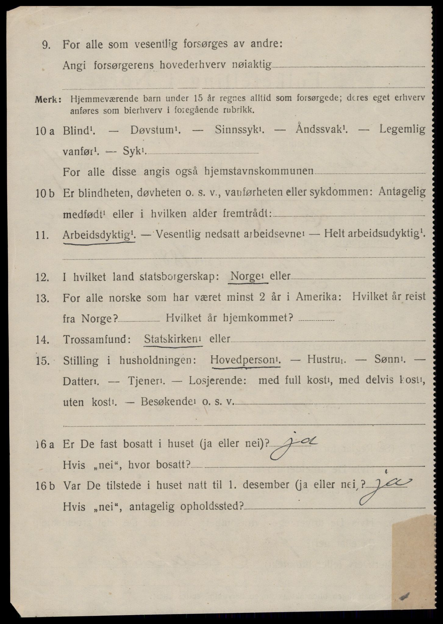 SAT, Folketelling 1920 for 1519 Volda herred, 1920, s. 2905