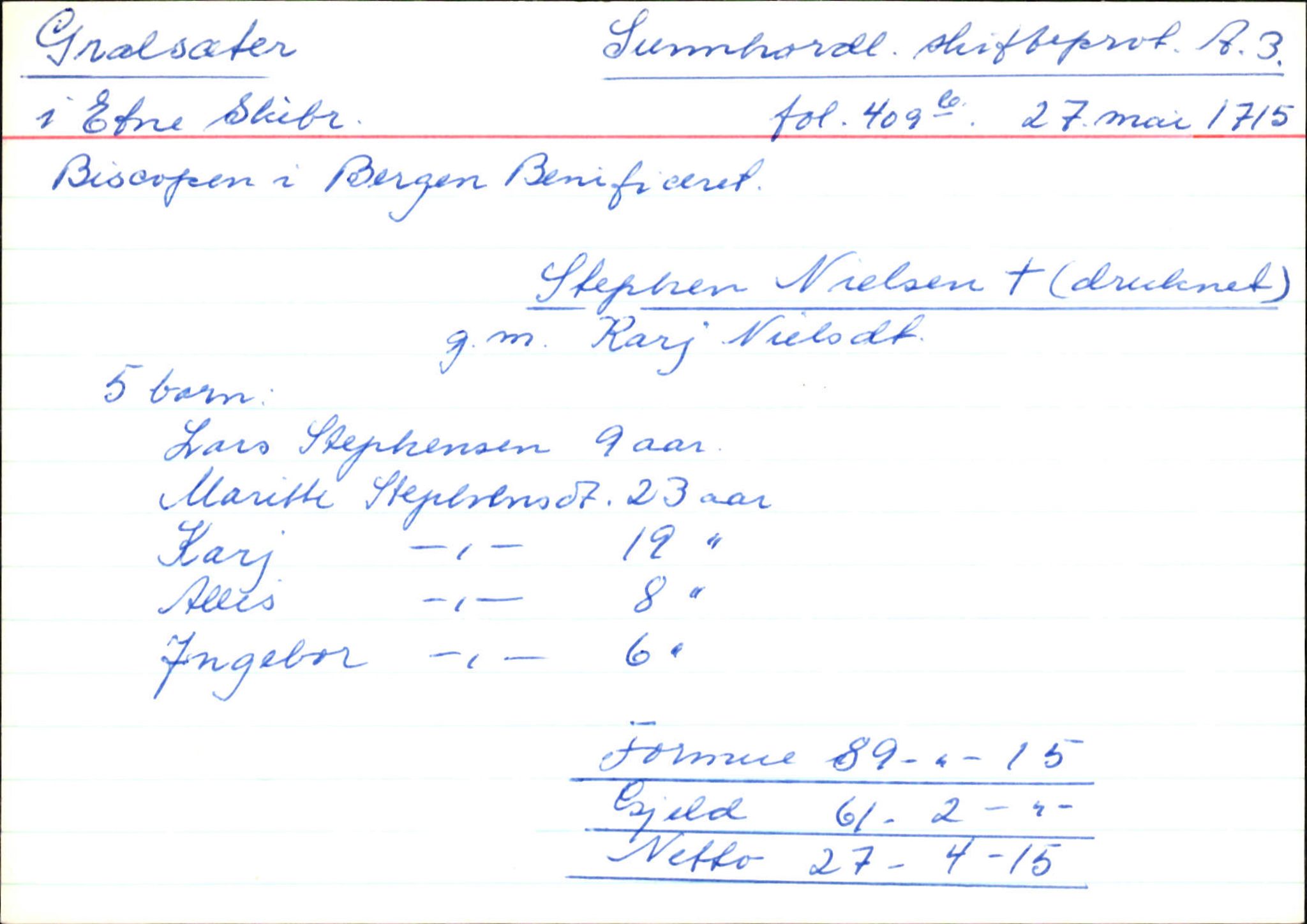 Skiftekort ved Statsarkivet i Bergen, SAB/SKIFTEKORT/004/L0002: Skifteprotokoll nr. 3, 1708-1717, s. 21