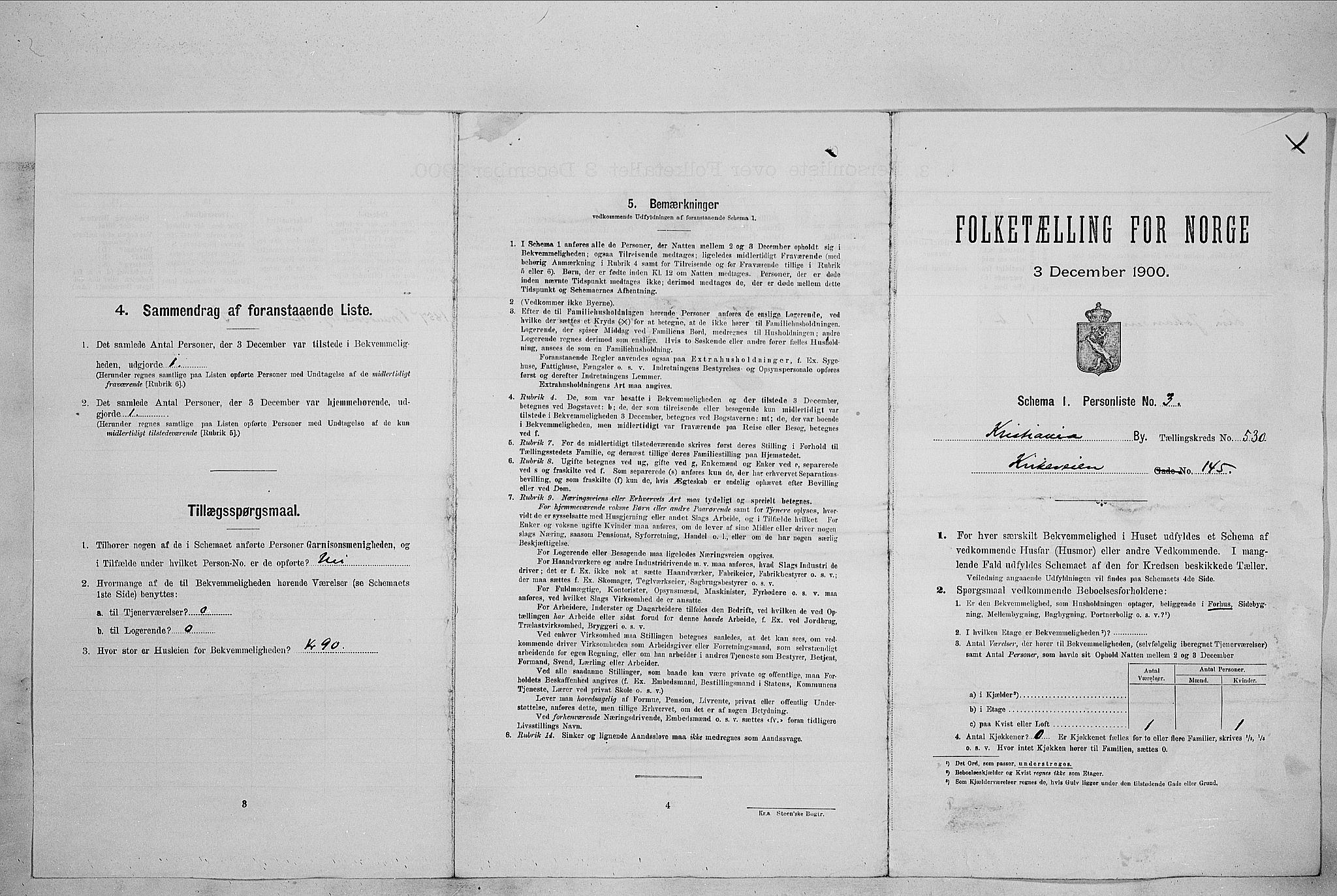 SAO, Folketelling 1900 for 0301 Kristiania kjøpstad, 1900, s. 46483