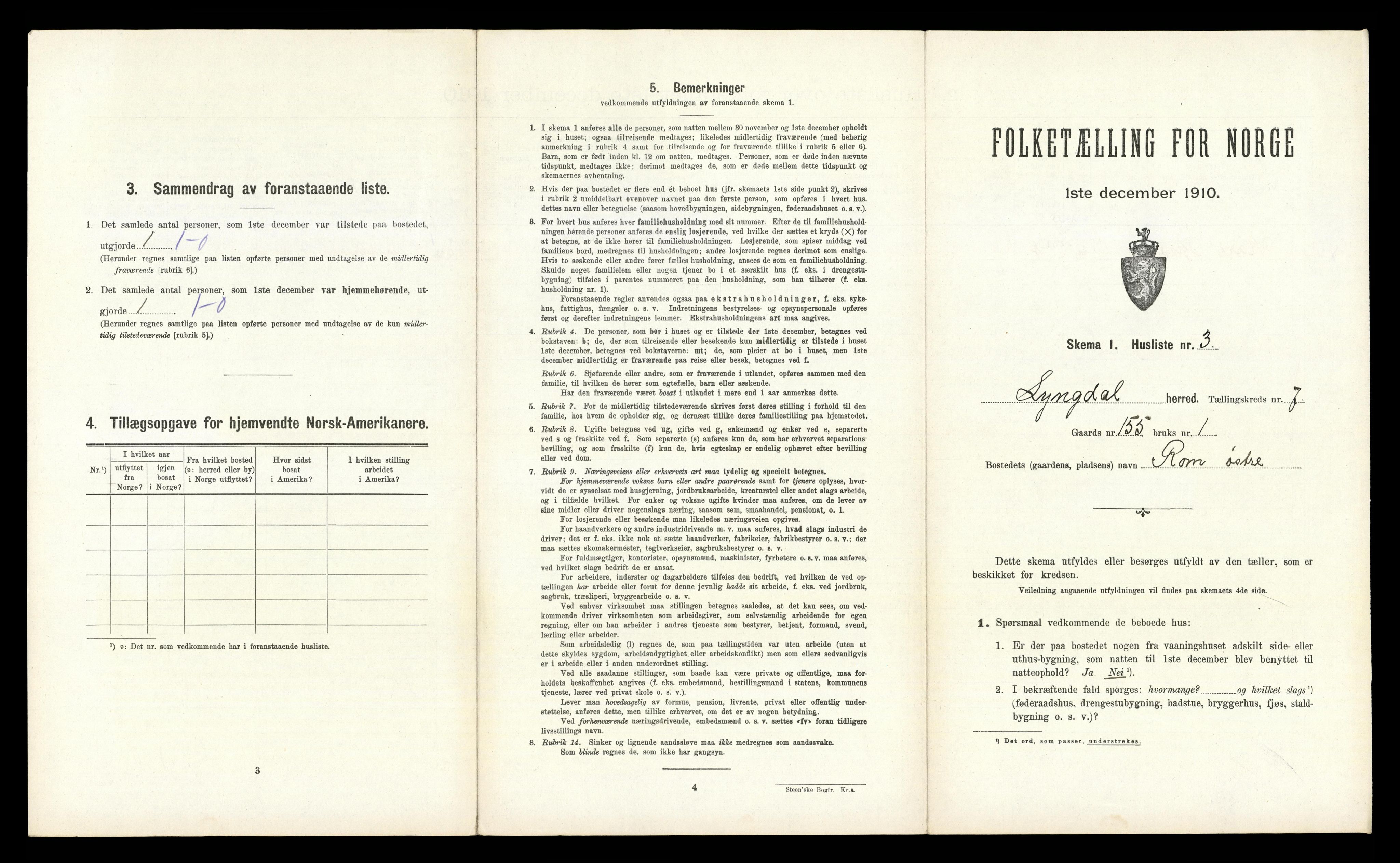 RA, Folketelling 1910 for 1032 Lyngdal herred, 1910, s. 874