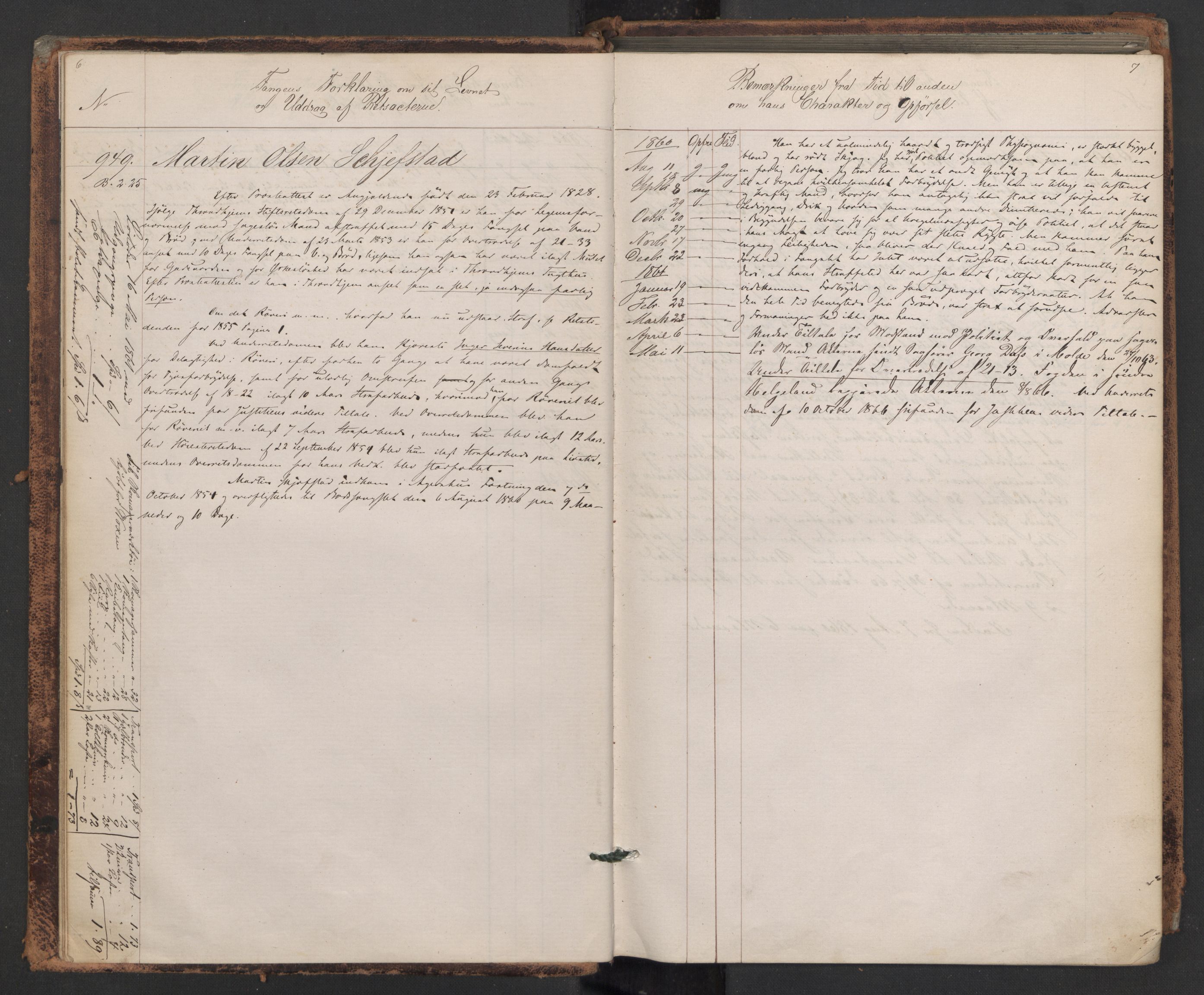 Botsfengslet, AV/RA-S-1539/D/Db/Dbb/L0007: 945b - 258c, 1860-1862, s. 6-7