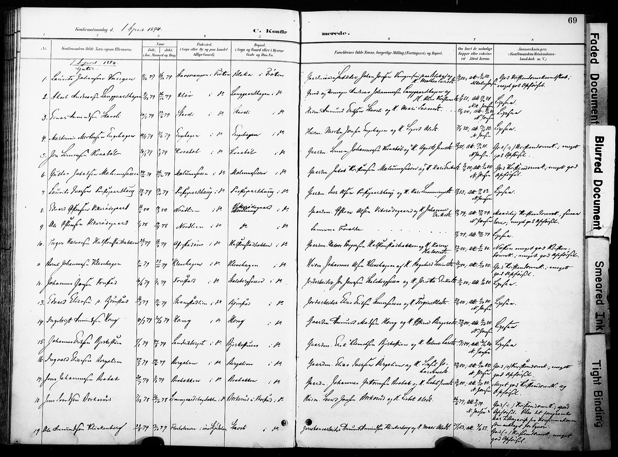 Øyer prestekontor, AV/SAH-PREST-084/H/Ha/Haa/L0011: Ministerialbok nr. 11, 1894-1905, s. 69