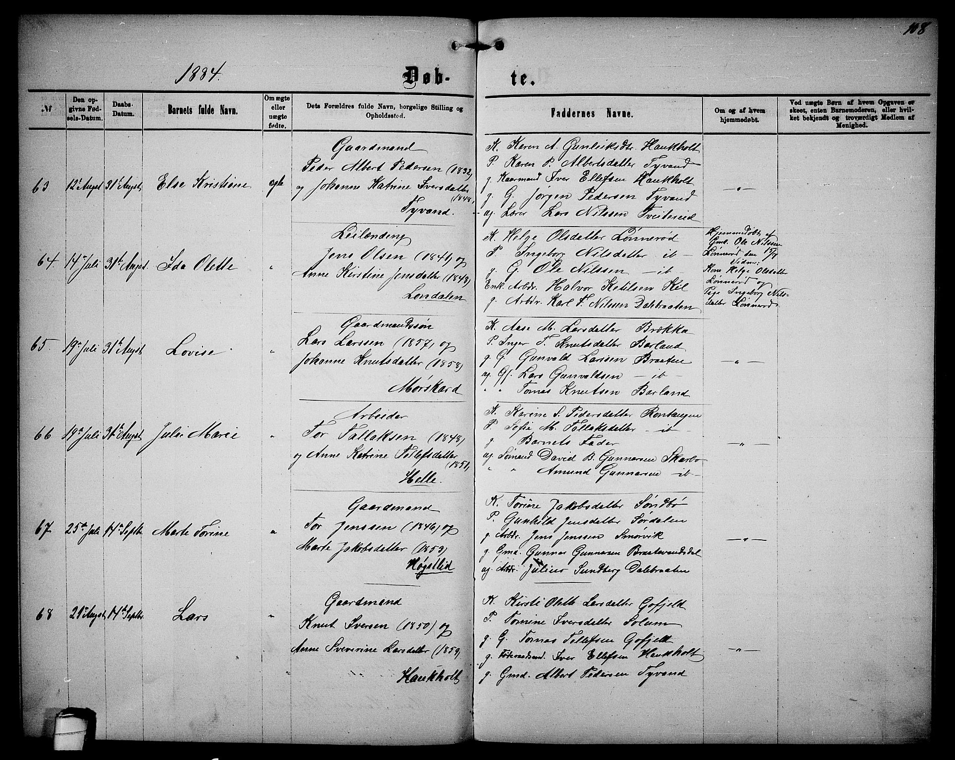 Sannidal kirkebøker, AV/SAKO-A-296/G/Ga/L0002: Klokkerbok nr. 2, 1875-1886, s. 108