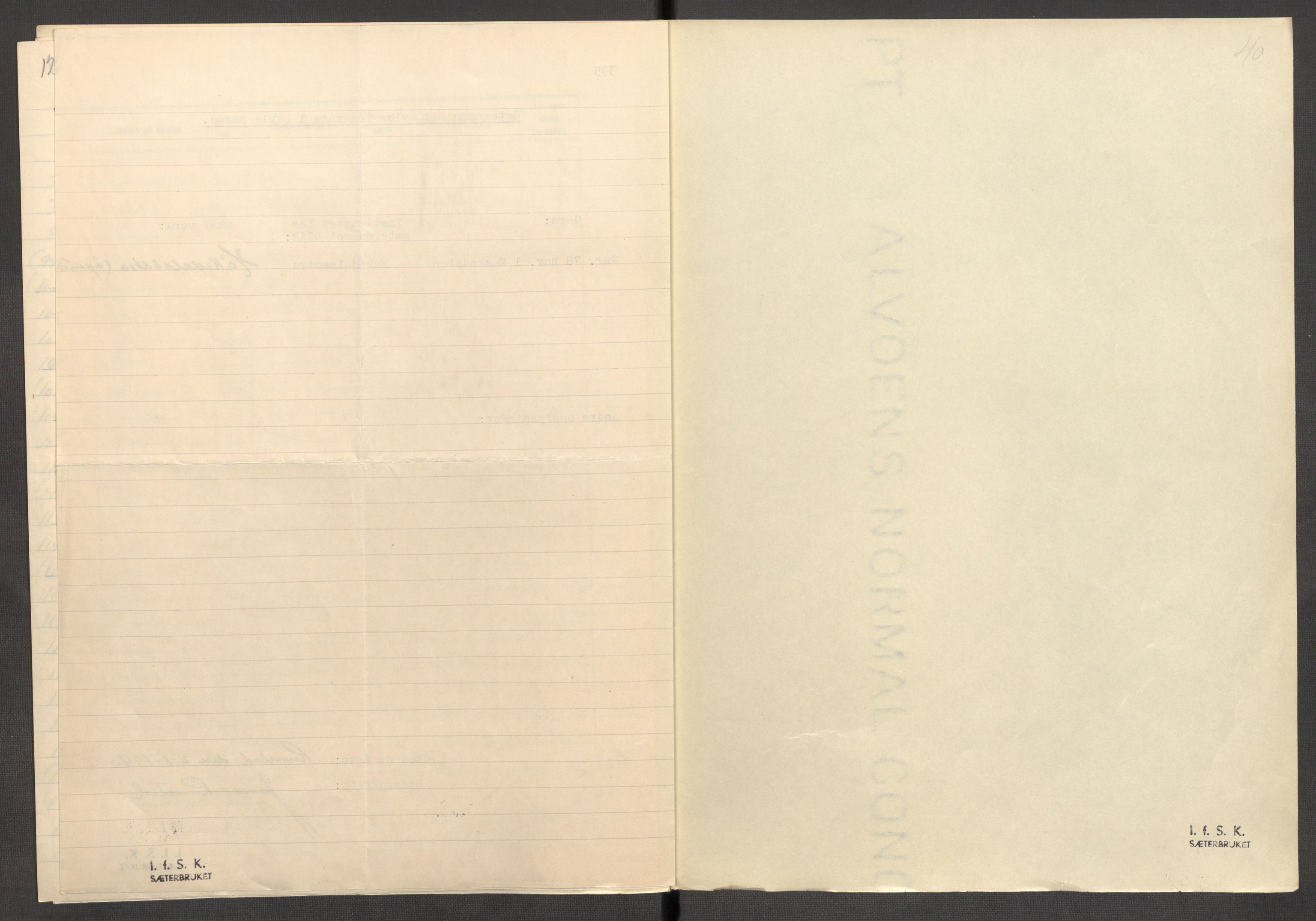 Instituttet for sammenlignende kulturforskning, AV/RA-PA-0424/F/Fc/L0012/0001: Eske B12: / Sogn og Fjordane (perm XXXI), 1933-1937, s. 40