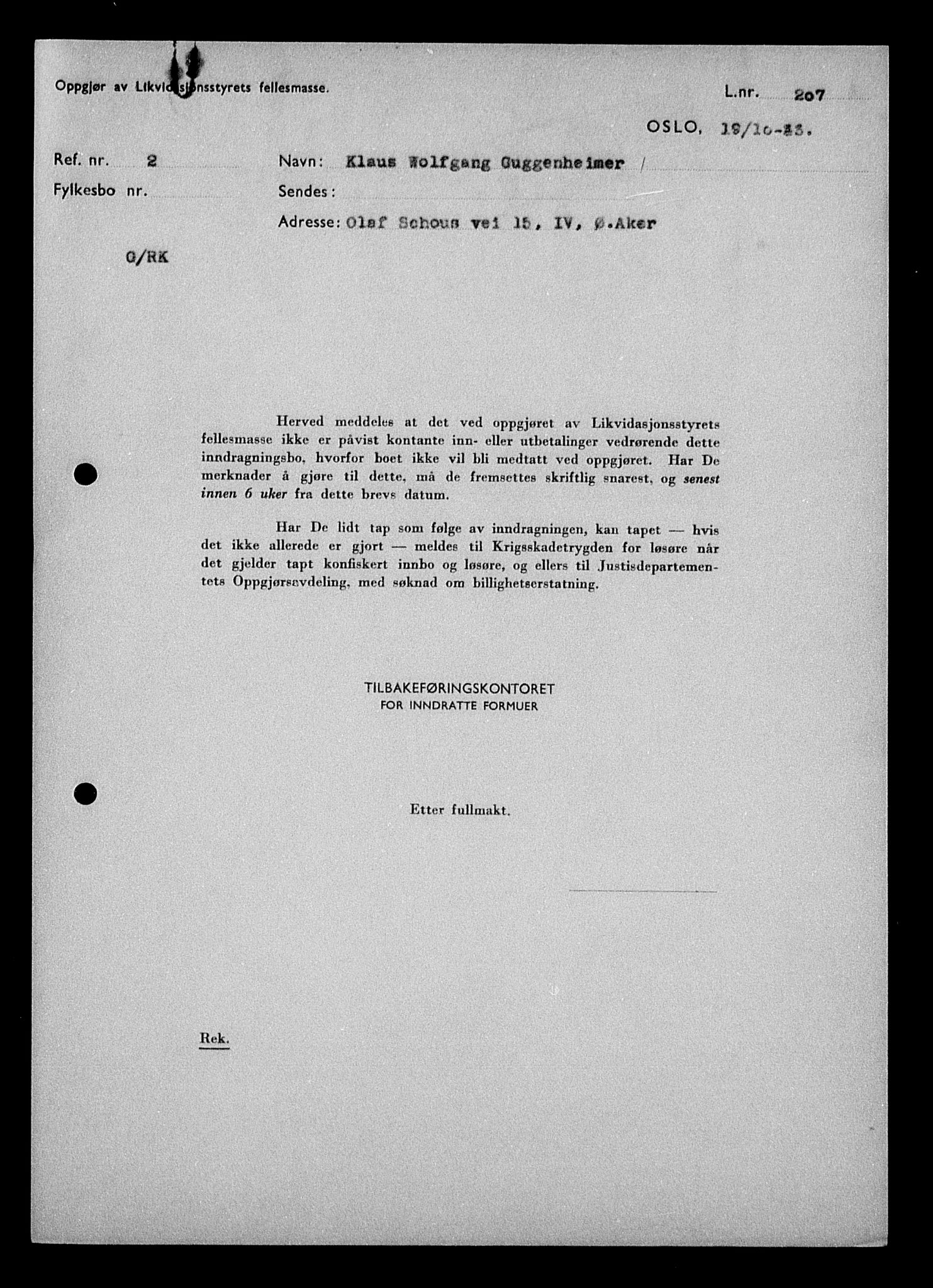 Justisdepartementet, Tilbakeføringskontoret for inndratte formuer, RA/S-1564/H/Hc/Hcc/L0942: --, 1945-1947, s. 4