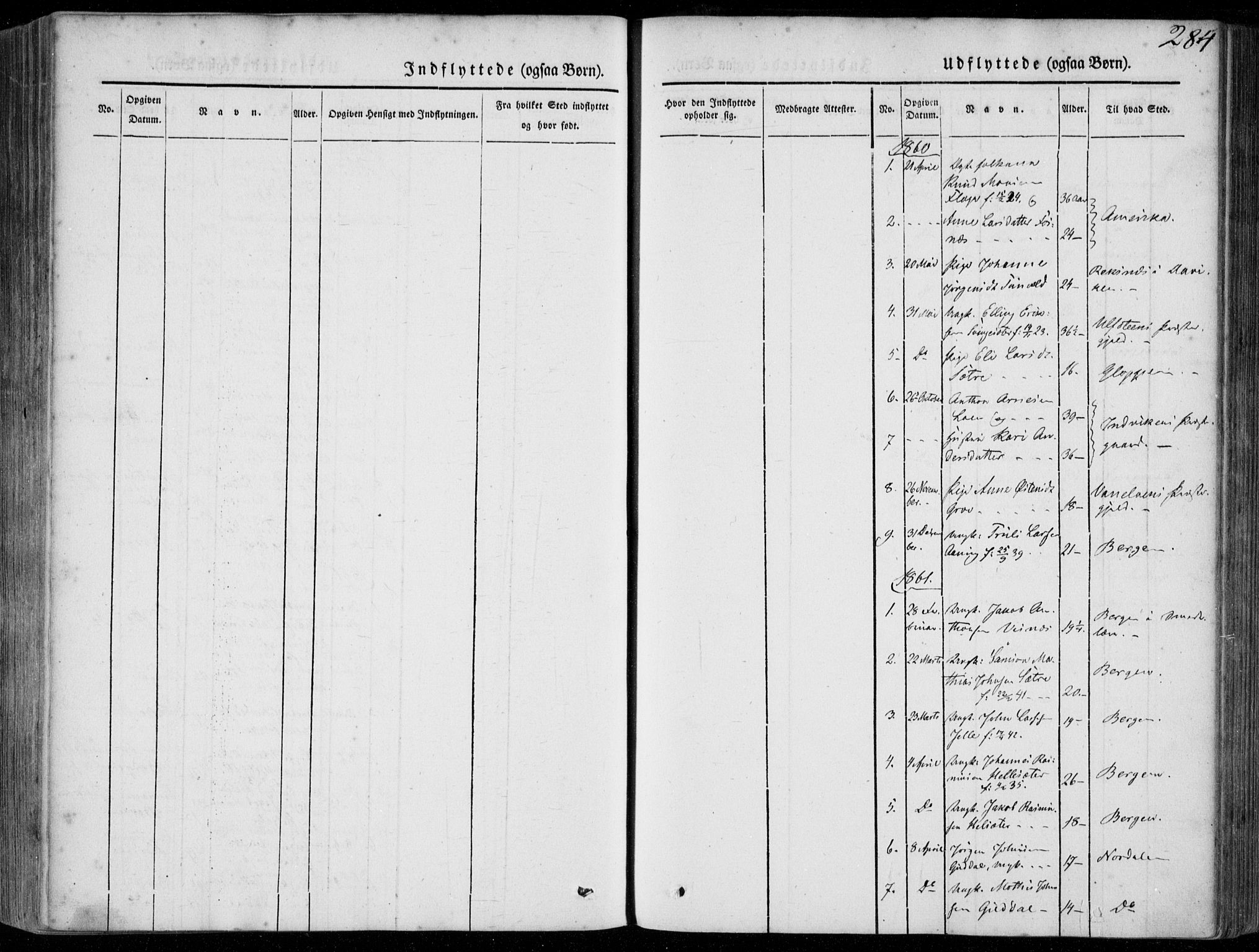 Stryn Sokneprestembete, AV/SAB-A-82501: Ministerialbok nr. A 2, 1844-1861, s. 284