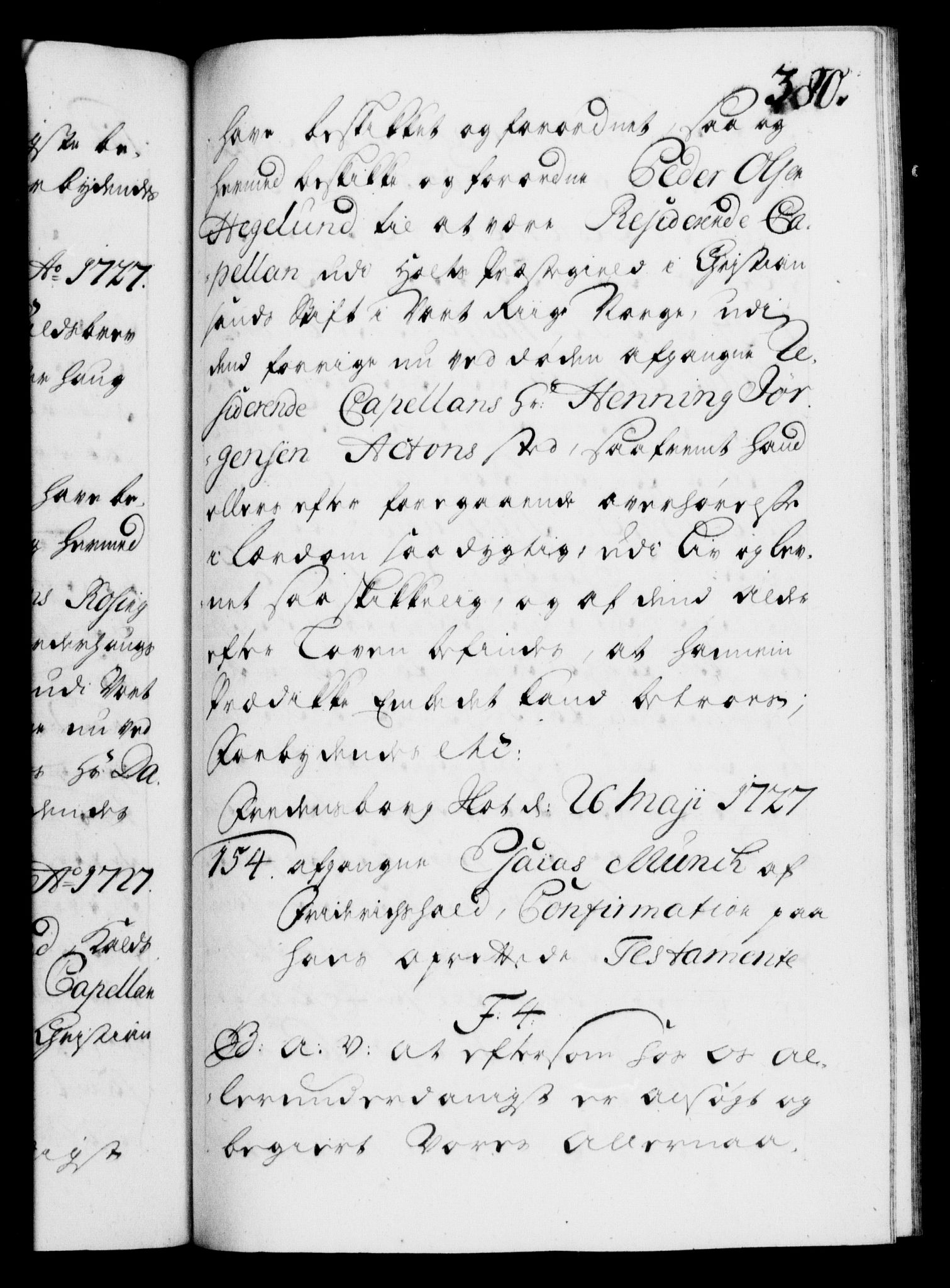 Danske Kanselli 1572-1799, AV/RA-EA-3023/F/Fc/Fca/Fcaa/L0025: Norske registre, 1726-1728, s. 380a