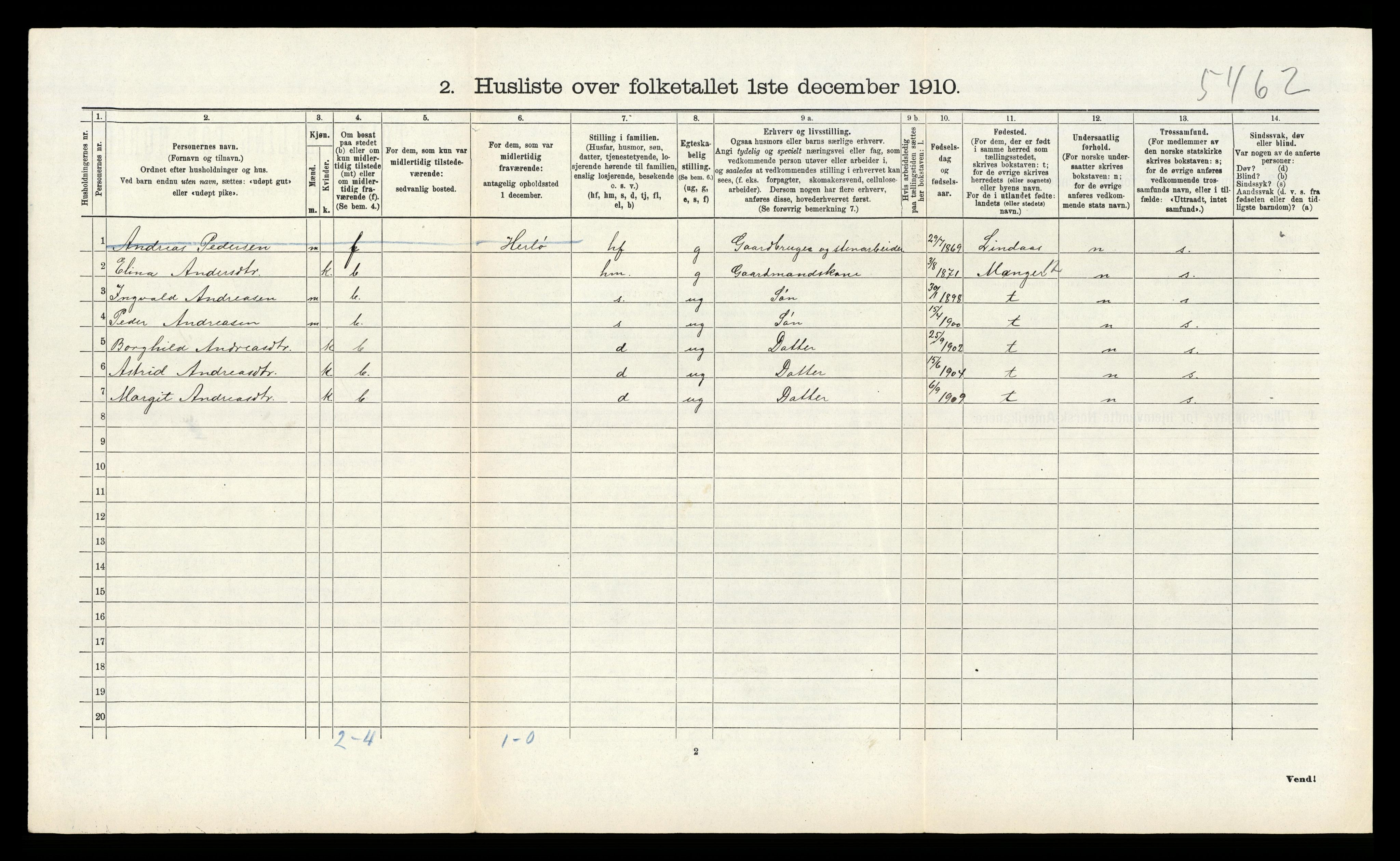 RA, Folketelling 1910 for 1257 Alversund herred, 1910, s. 769
