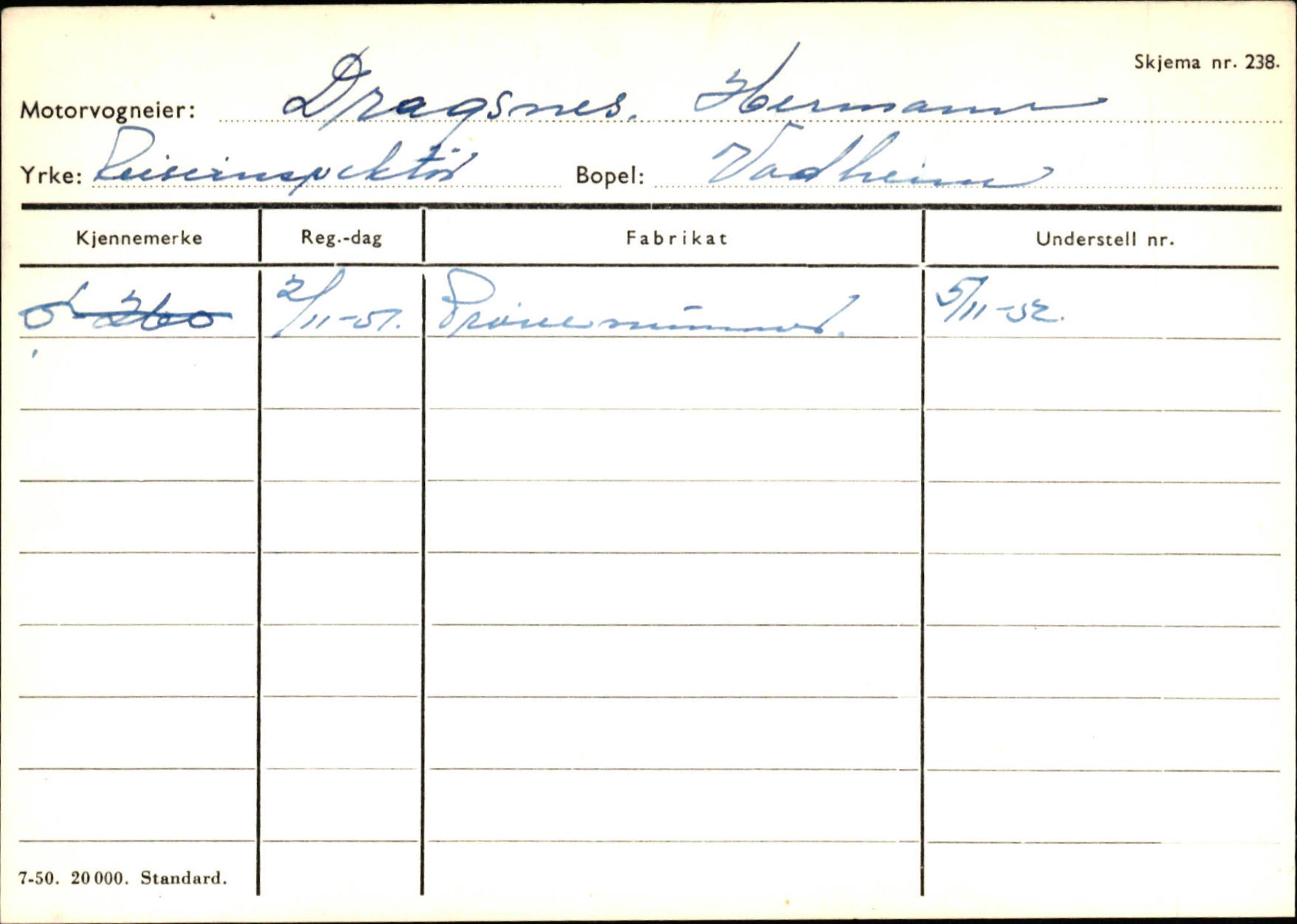 Statens vegvesen, Sogn og Fjordane vegkontor, AV/SAB-A-5301/4/F/L0130: Eigarregister Eid T-Å. Høyanger A-O, 1945-1975, s. 899