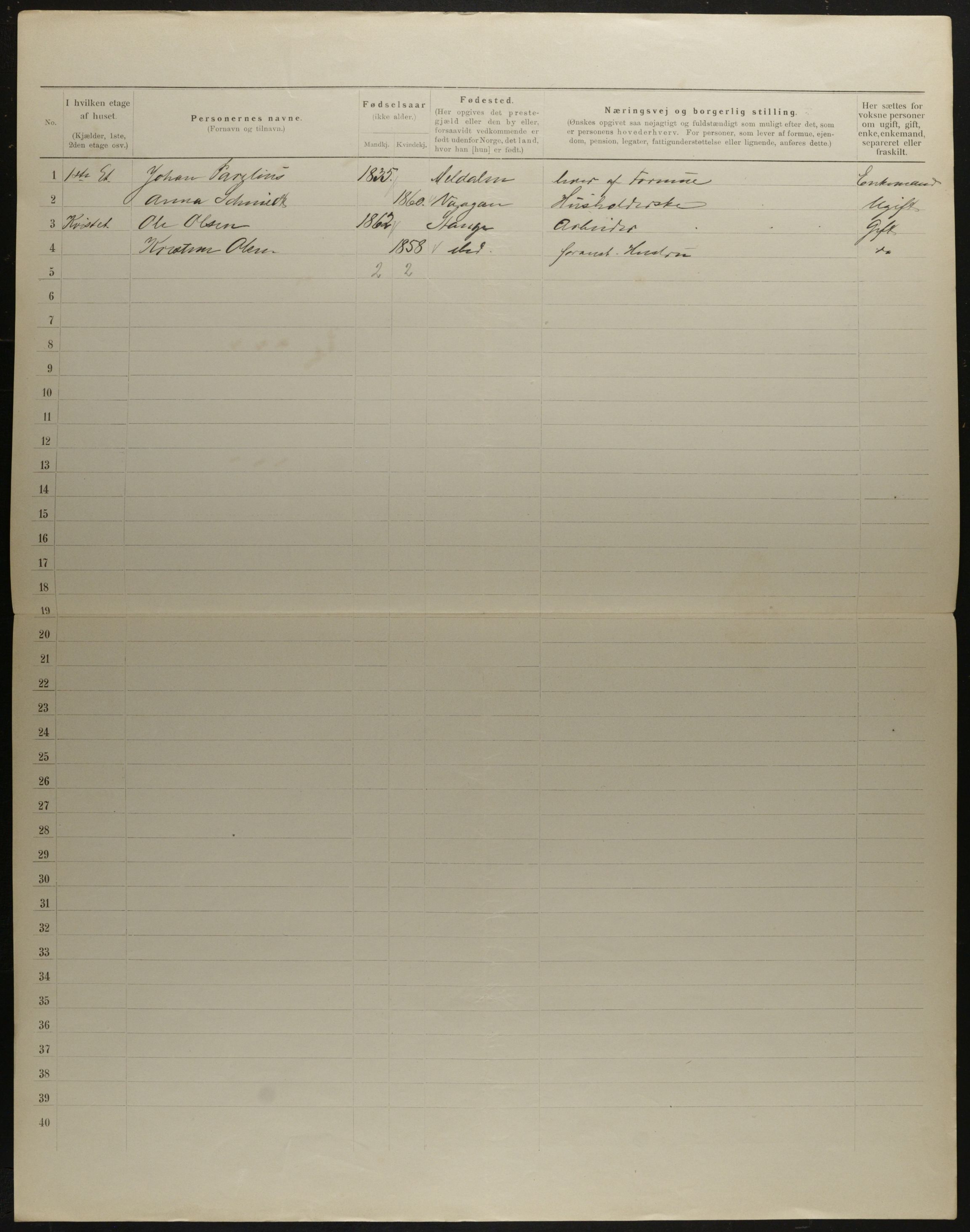 OBA, Kommunal folketelling 31.12.1901 for Kristiania kjøpstad, 1901, s. 12574