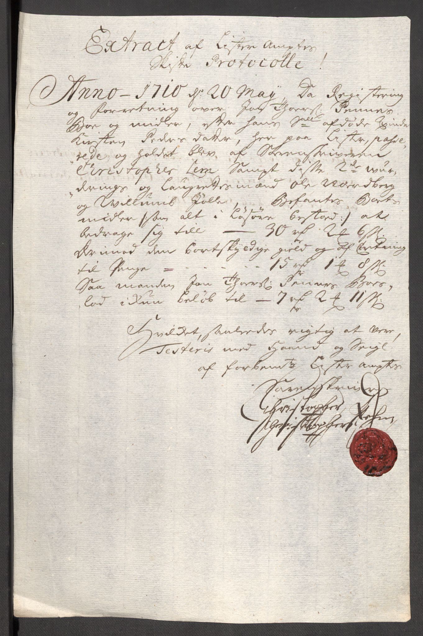 Rentekammeret inntil 1814, Reviderte regnskaper, Fogderegnskap, AV/RA-EA-4092/R43/L2553: Fogderegnskap Lista og Mandal, 1710, s. 34