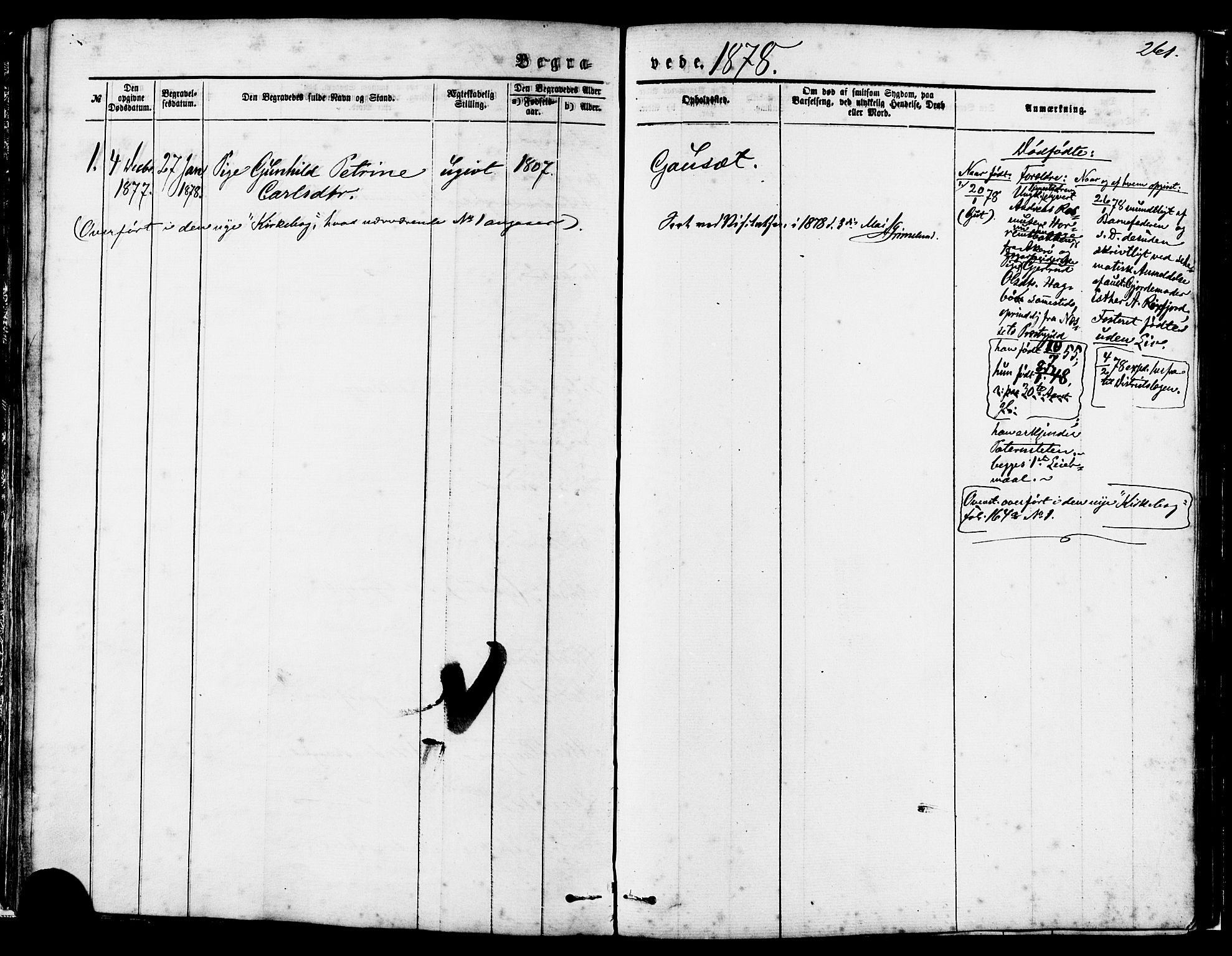 Ministerialprotokoller, klokkerbøker og fødselsregistre - Møre og Romsdal, AV/SAT-A-1454/560/L0720: Ministerialbok nr. 560A04, 1873-1878, s. 261