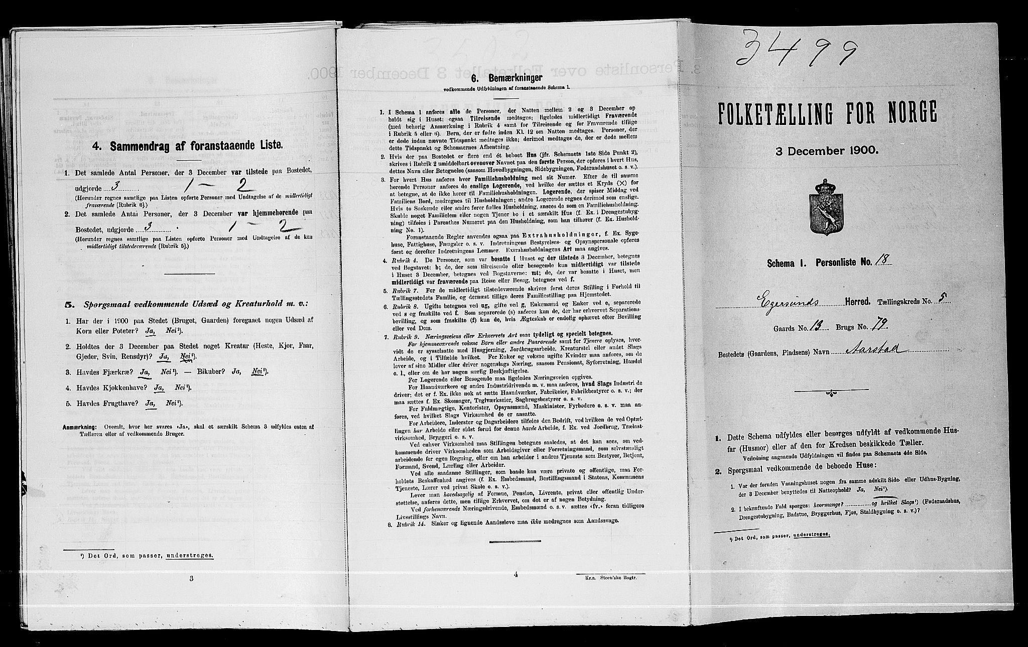 SAST, Folketelling 1900 for 1116 Eigersund herred, 1900, s. 685