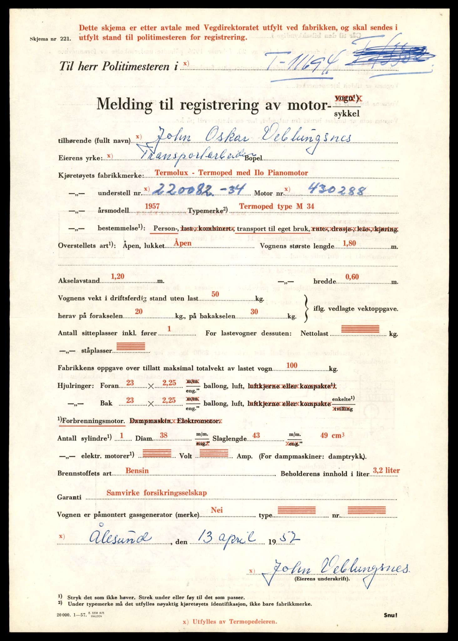 Møre og Romsdal vegkontor - Ålesund trafikkstasjon, SAT/A-4099/F/Fe/L0030: Registreringskort for kjøretøy T 11620 - T 11799, 1927-1998, s. 803