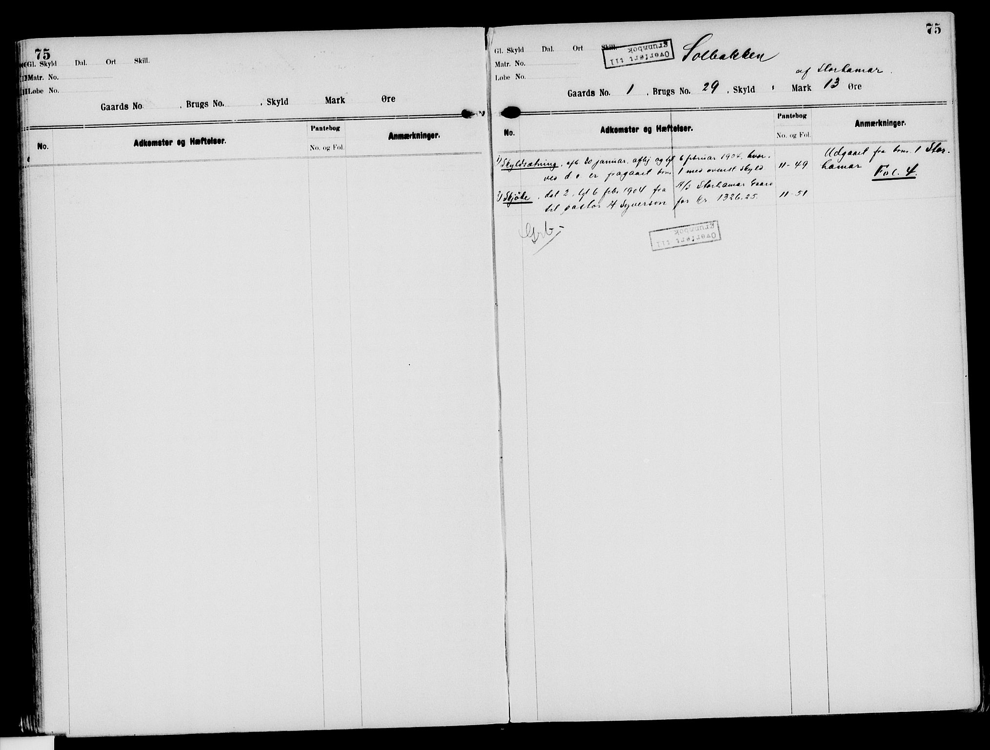 Nord-Hedmark sorenskriveri, AV/SAH-TING-012/H/Ha/Had/Hade/L0003: Panteregister nr. 4.3, 1899-1940, s. 75