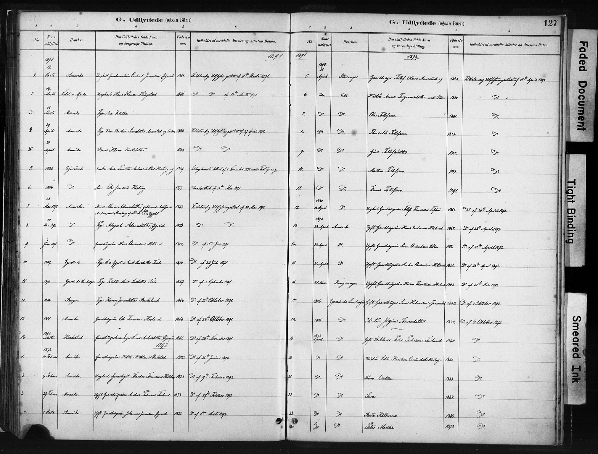 Helleland sokneprestkontor, AV/SAST-A-101810: Ministerialbok nr. A 8, 1887-1907, s. 127