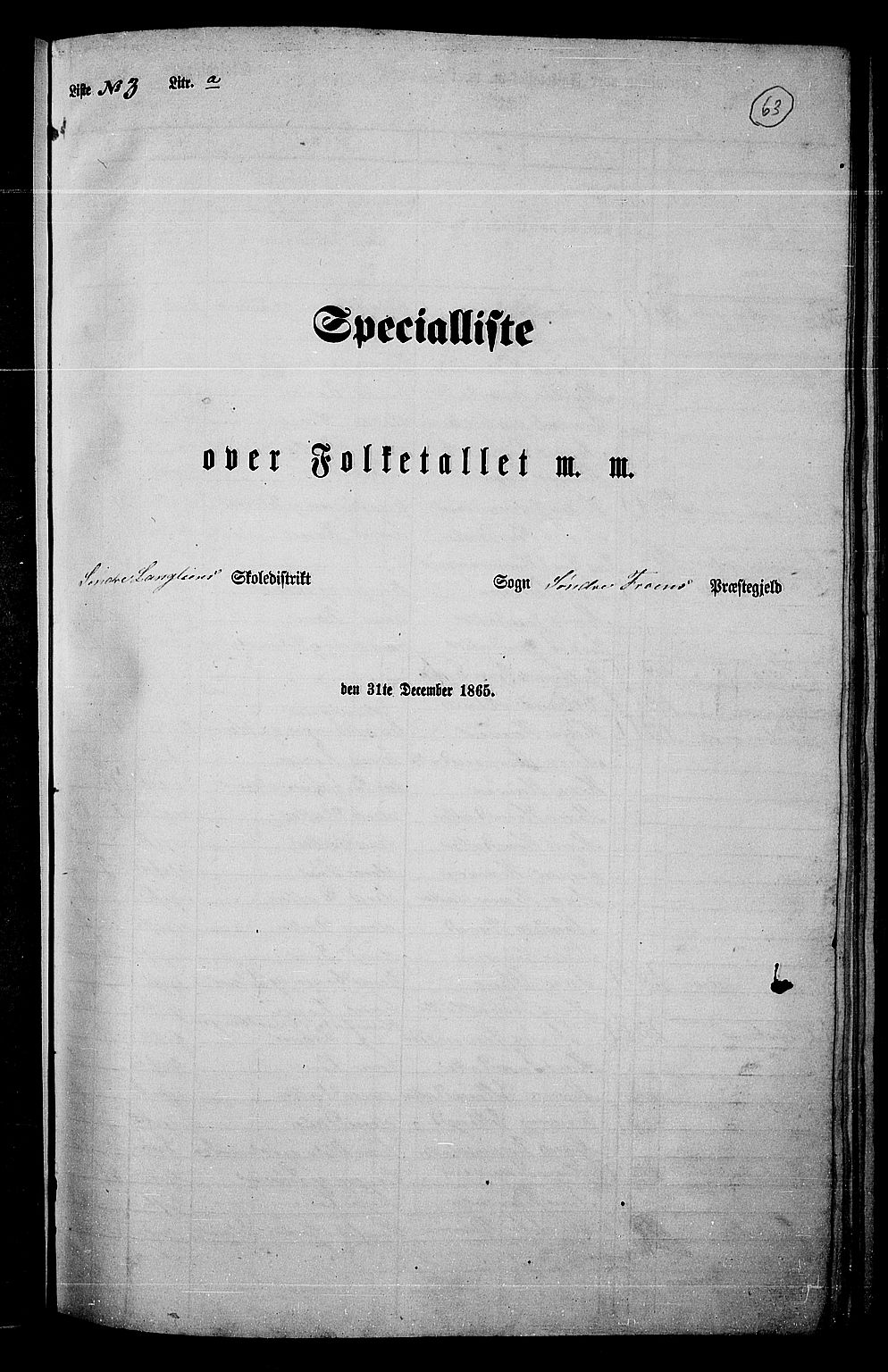 RA, Folketelling 1865 for 0519P Sør-Fron prestegjeld, 1865, s. 50