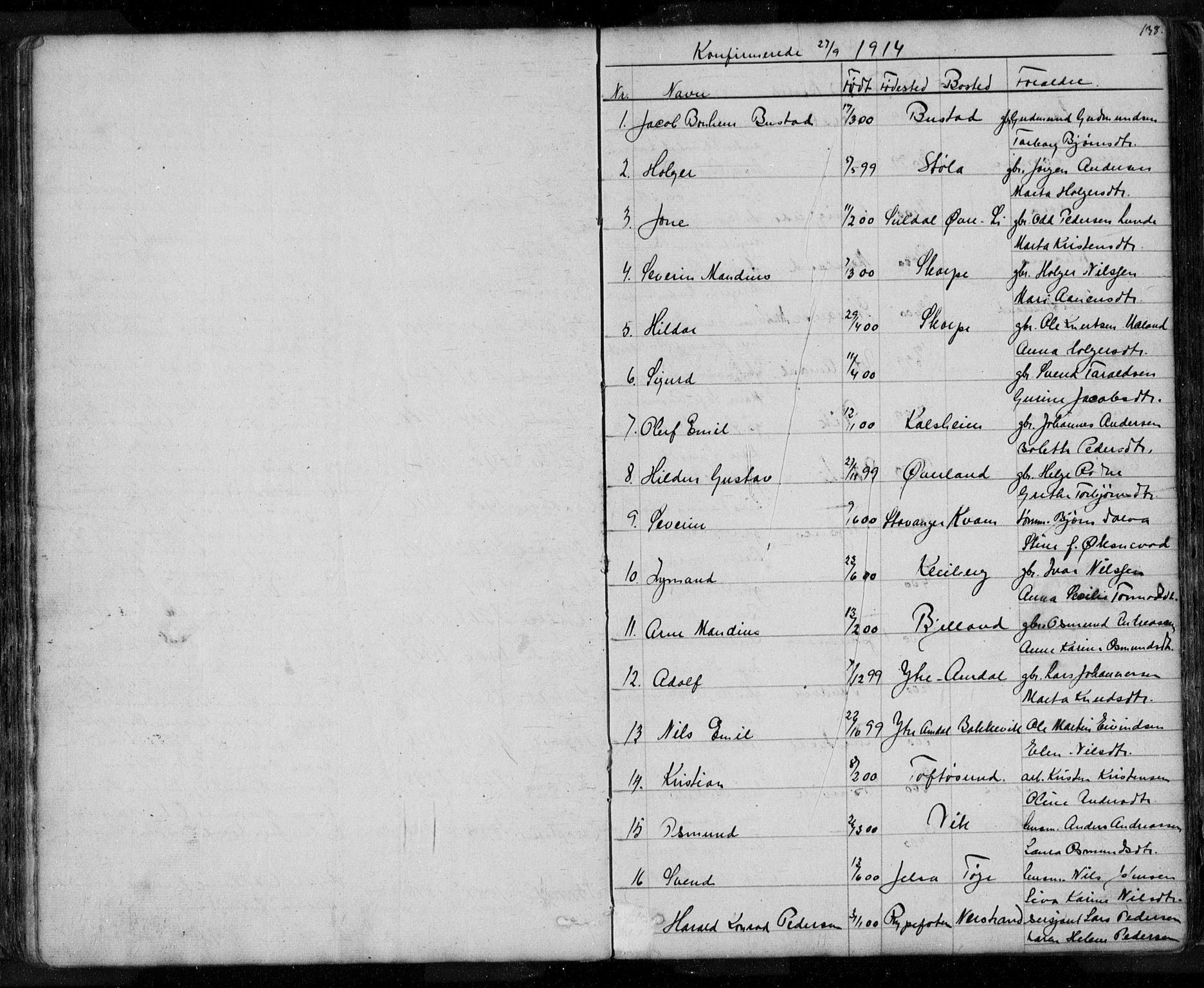 Nedstrand sokneprestkontor, AV/SAST-A-101841/01/V: Klokkerbok nr. B 3, 1848-1933, s. 138