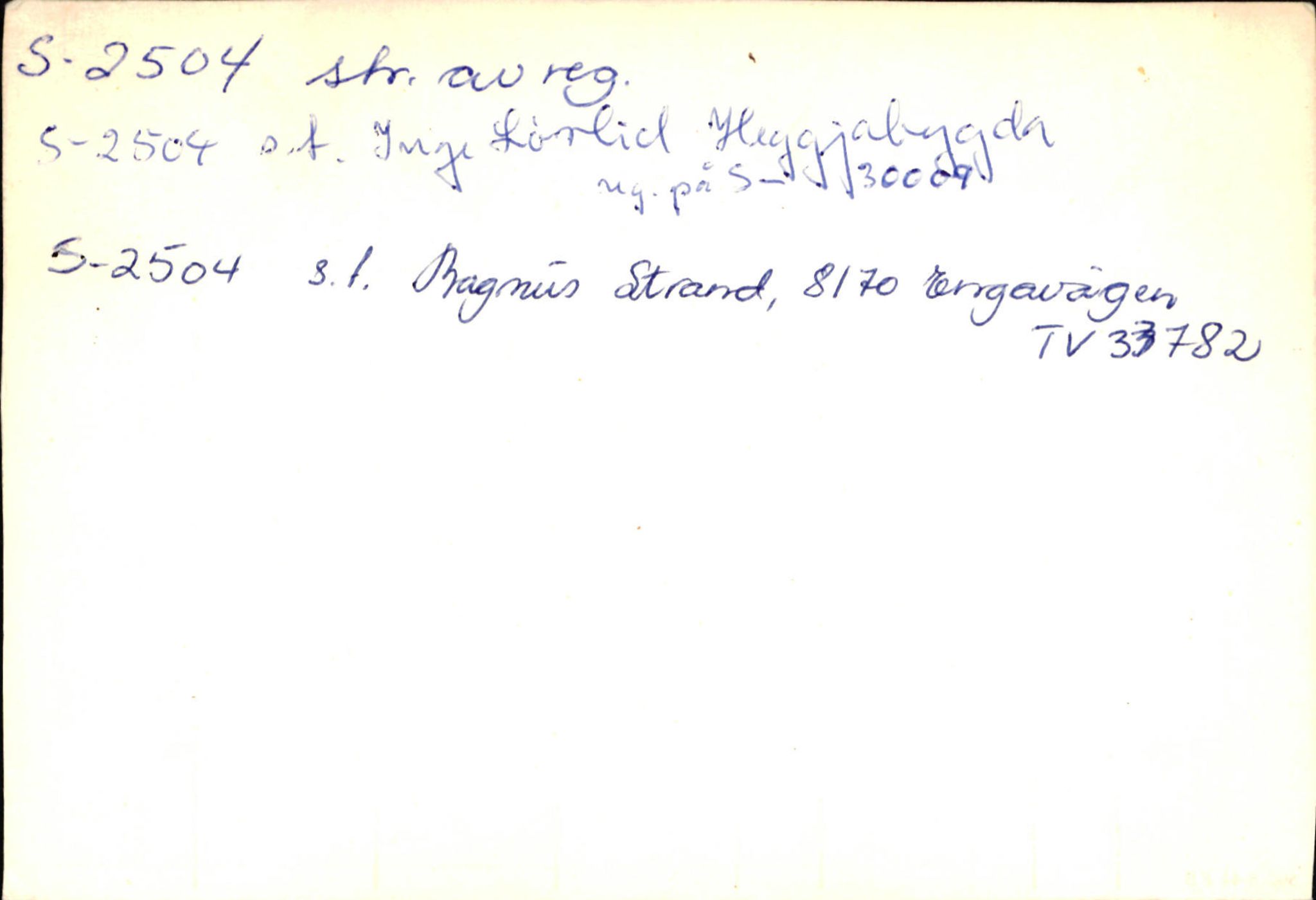 Statens vegvesen, Sogn og Fjordane vegkontor, SAB/A-5301/4/F/L0131: Eigarregister Høyanger P-Å. Stryn S-Å, 1945-1975, s. 2314