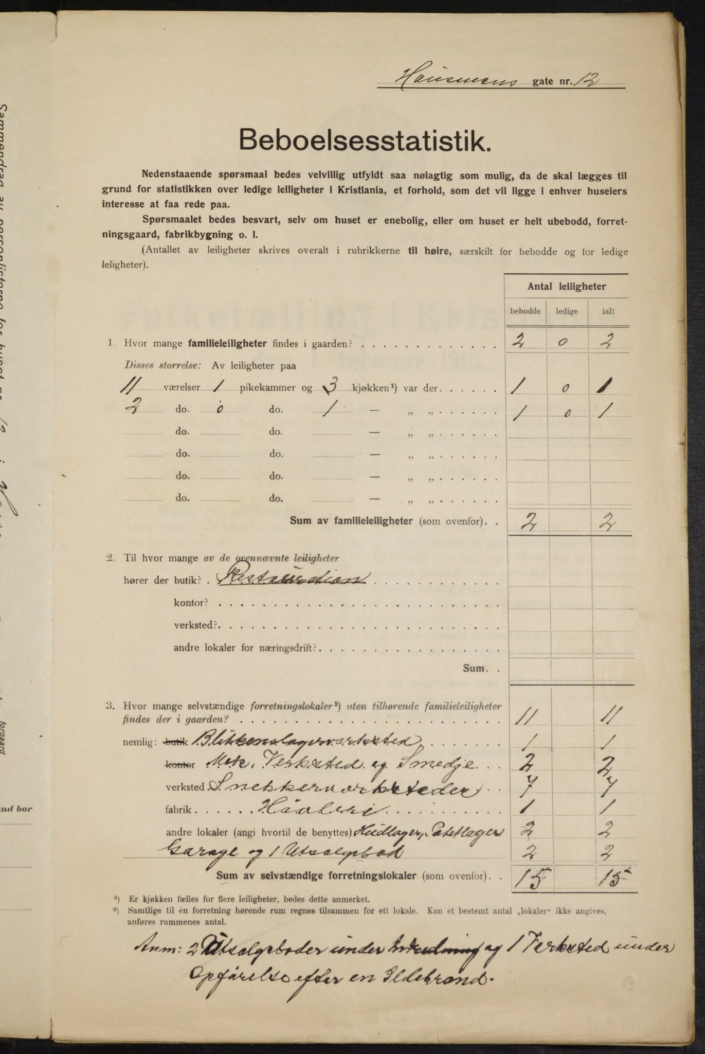 OBA, Kommunal folketelling 1.2.1915 for Kristiania, 1915, s. 34803