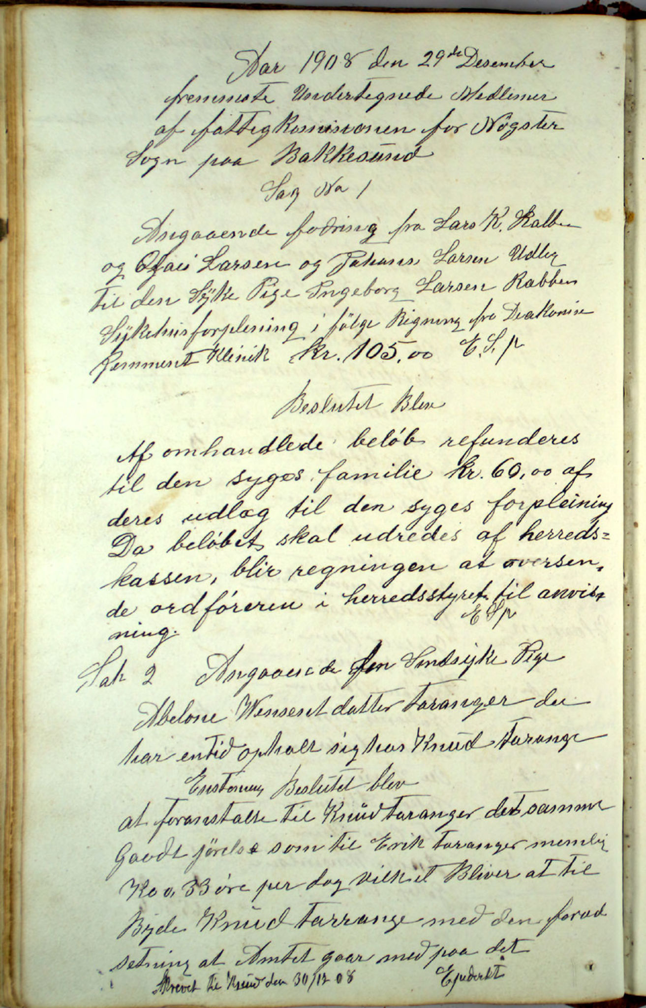 Austevoll kommune. Fattigstyret, IKAH/1244-311/A/Aa/L0001: Møtebok for Møgster fattigkommisjon og fattigstyre, 1846-1920, s. 167b