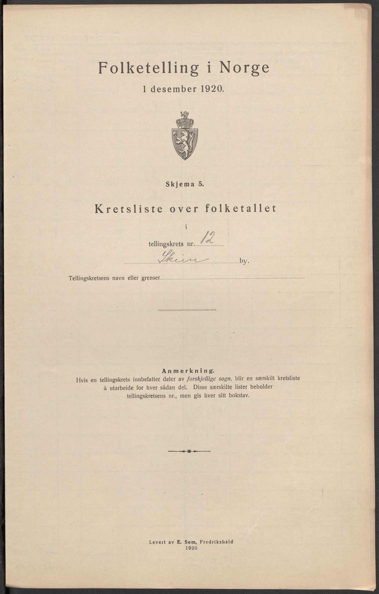 SAKO, Folketelling 1920 for 0806 Skien kjøpstad, 1920, s. 67