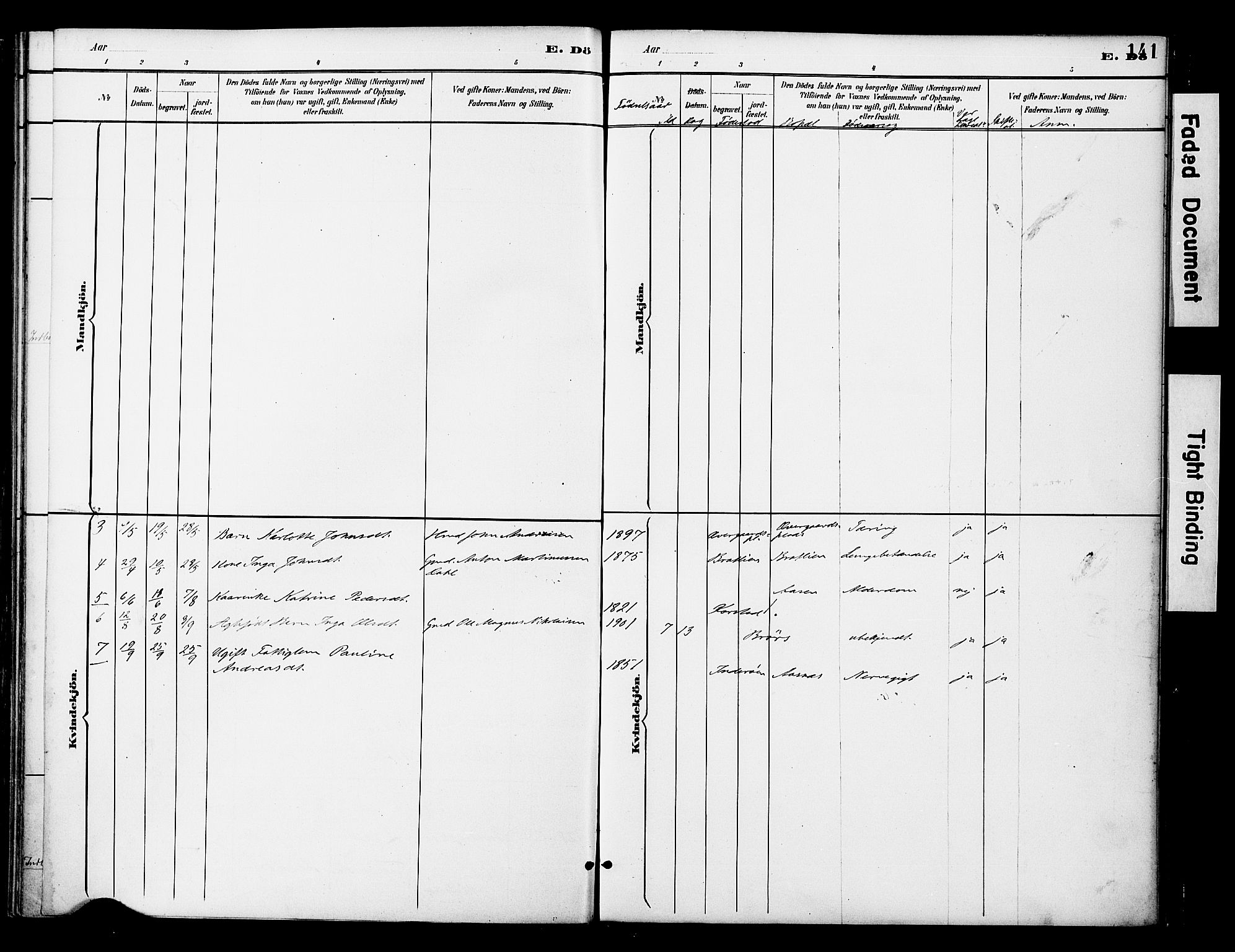Ministerialprotokoller, klokkerbøker og fødselsregistre - Nord-Trøndelag, SAT/A-1458/742/L0409: Ministerialbok nr. 742A02, 1891-1905, s. 141