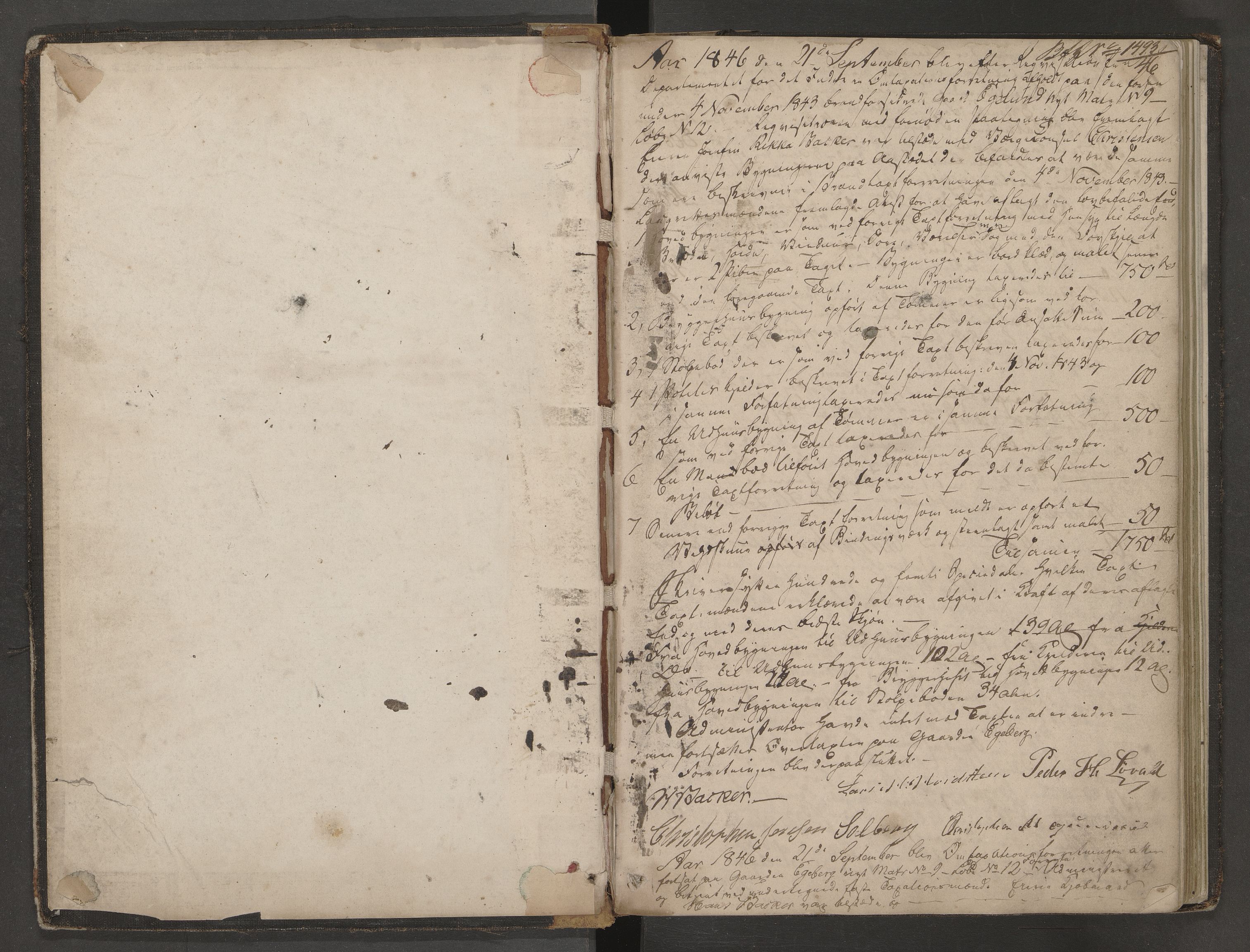 Botne lensmannskontor, AV/SAKO-A-534/Y/Yf/Yfa/L0001: Branntakstprotokoll, 1846-1869