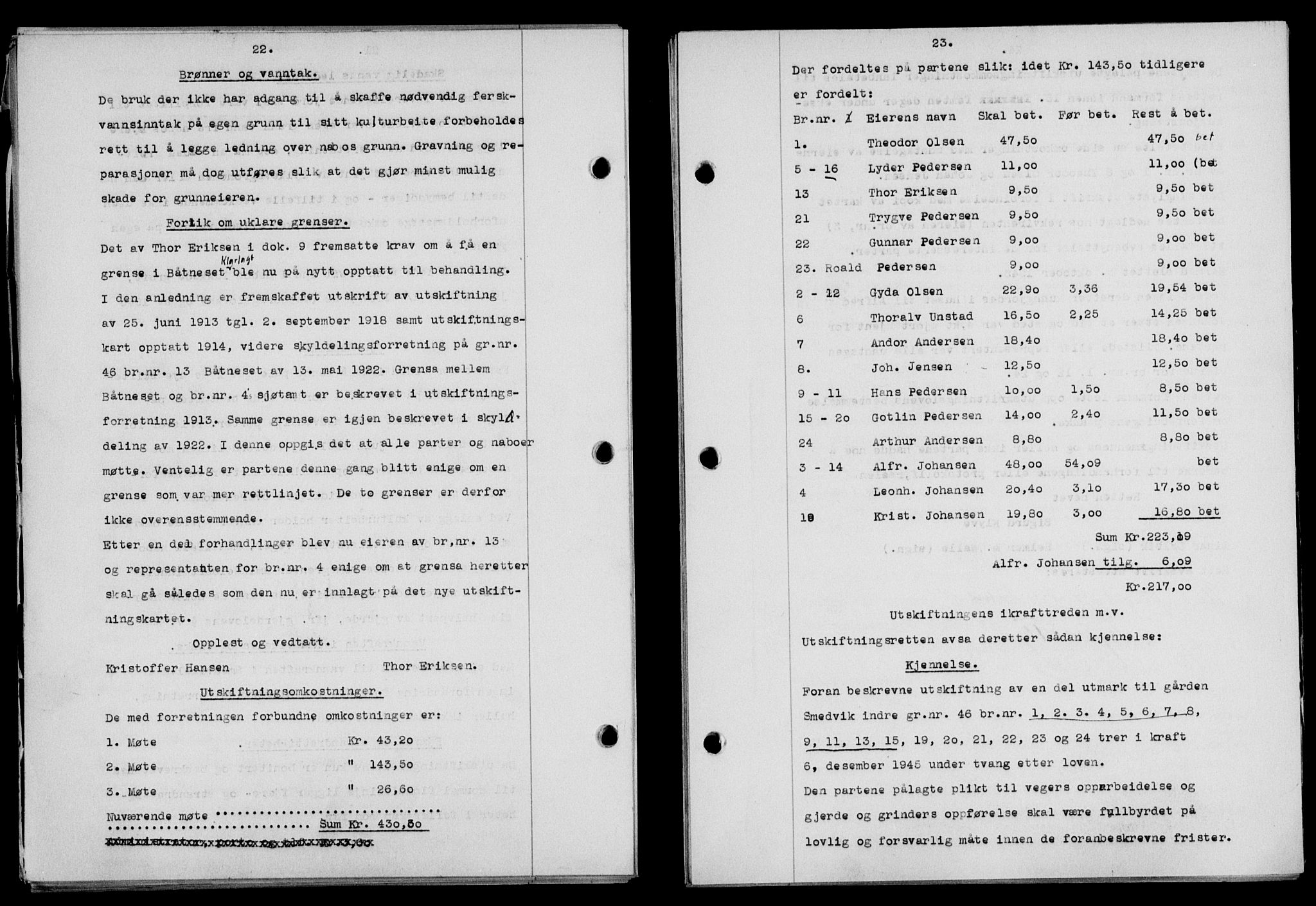 Lofoten sorenskriveri, SAT/A-0017/1/2/2C/L0013a: Pantebok nr. 13a, 1944-1946, Dagboknr: 1077/1945