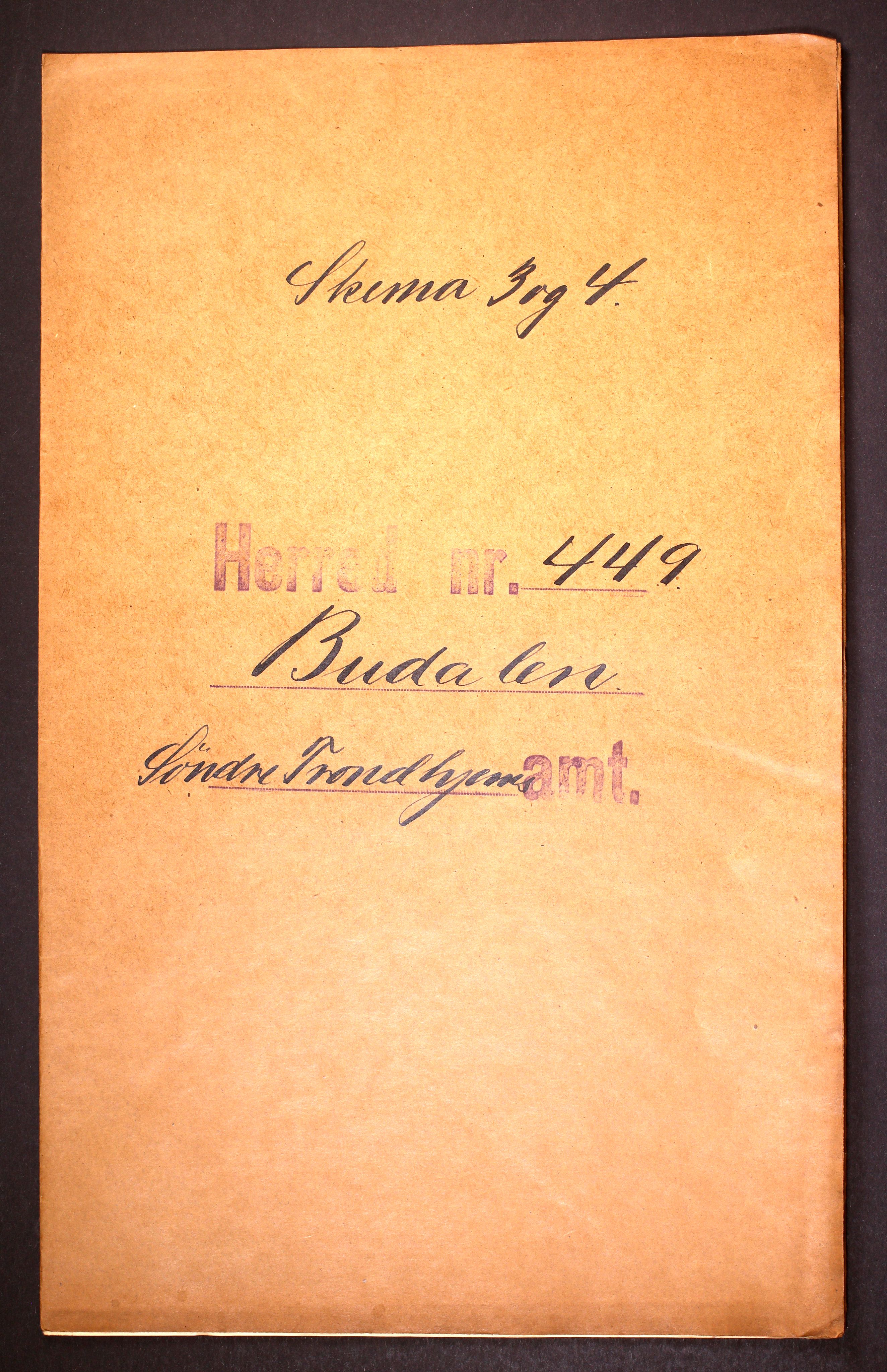 RA, Folketelling 1910 for 1647 Budal herred, 1910, s. 1