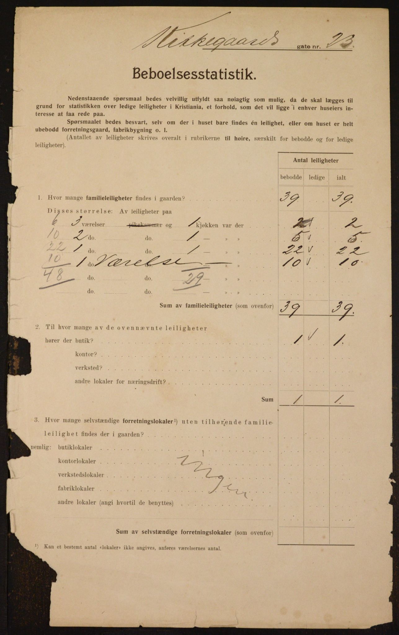 OBA, Kommunal folketelling 1.2.1910 for Kristiania, 1910, s. 49275