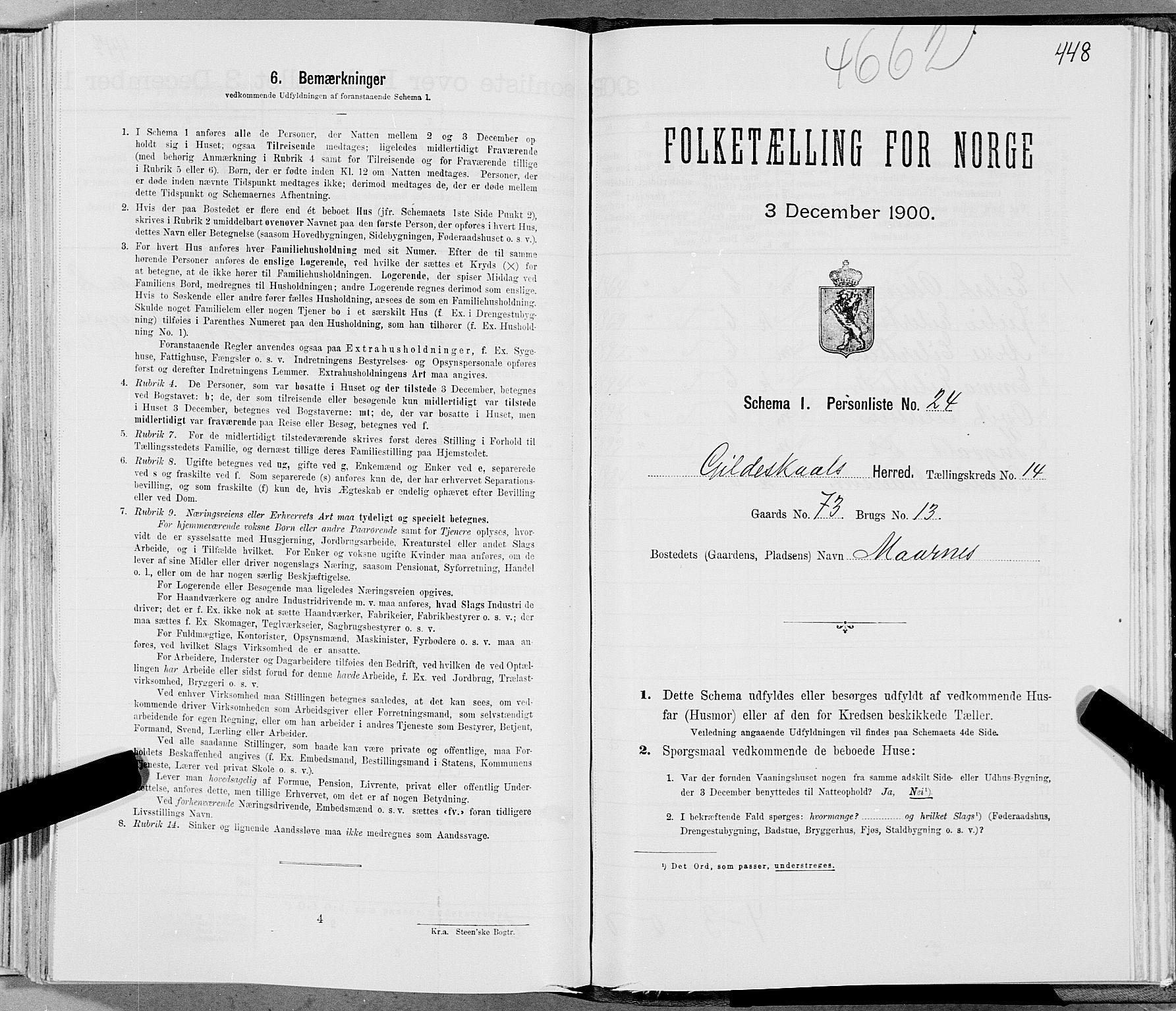 SAT, Folketelling 1900 for 1838 Gildeskål herred, 1900, s. 1431