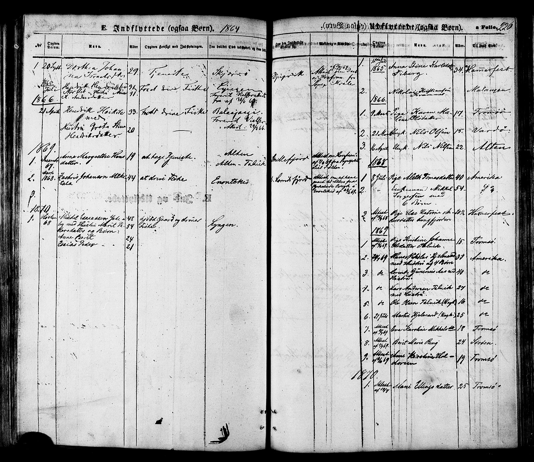 Talvik sokneprestkontor, AV/SATØ-S-1337/H/Ha/L0011kirke: Ministerialbok nr. 11, 1864-1877, s. 226