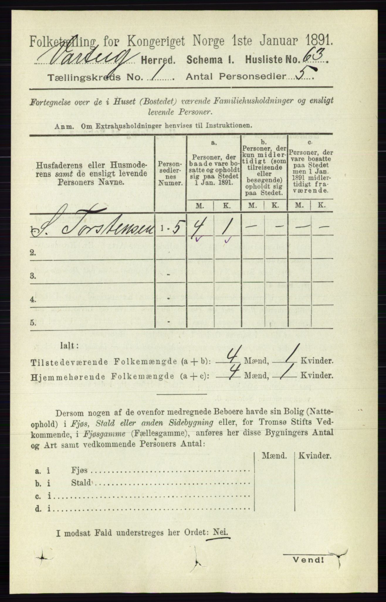 RA, Folketelling 1891 for 0114 Varteig herred, 1891, s. 77