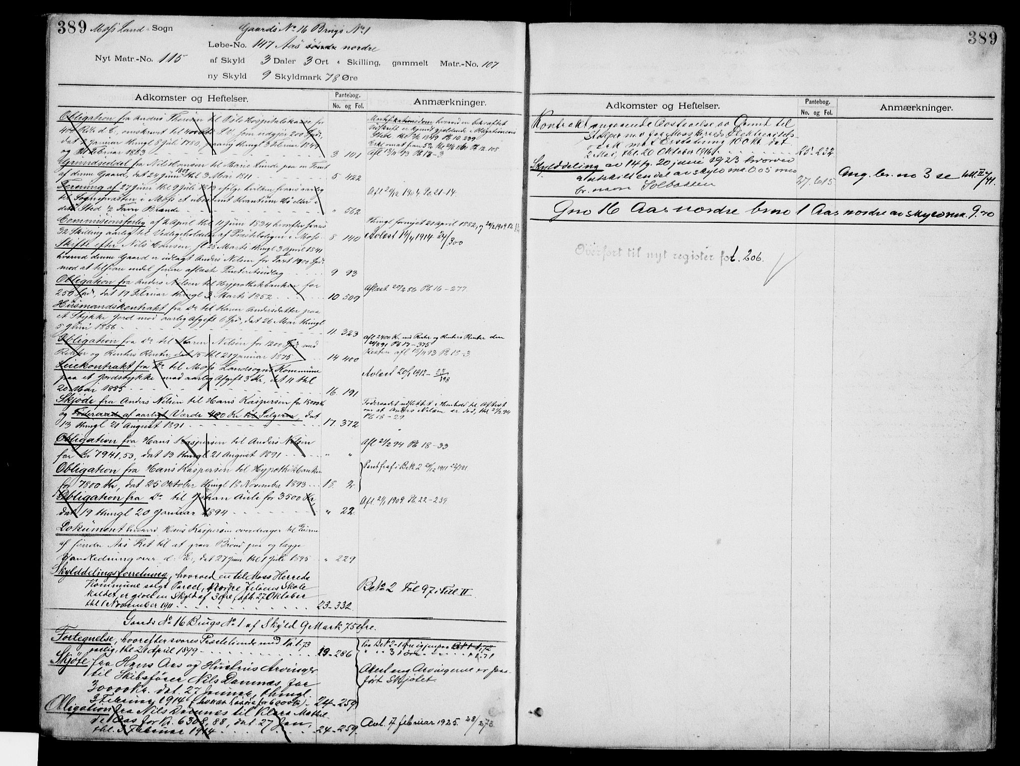 Moss sorenskriveri, SAO/A-10168: Panteregister nr. IV 3b, 1769-1926, s. 389