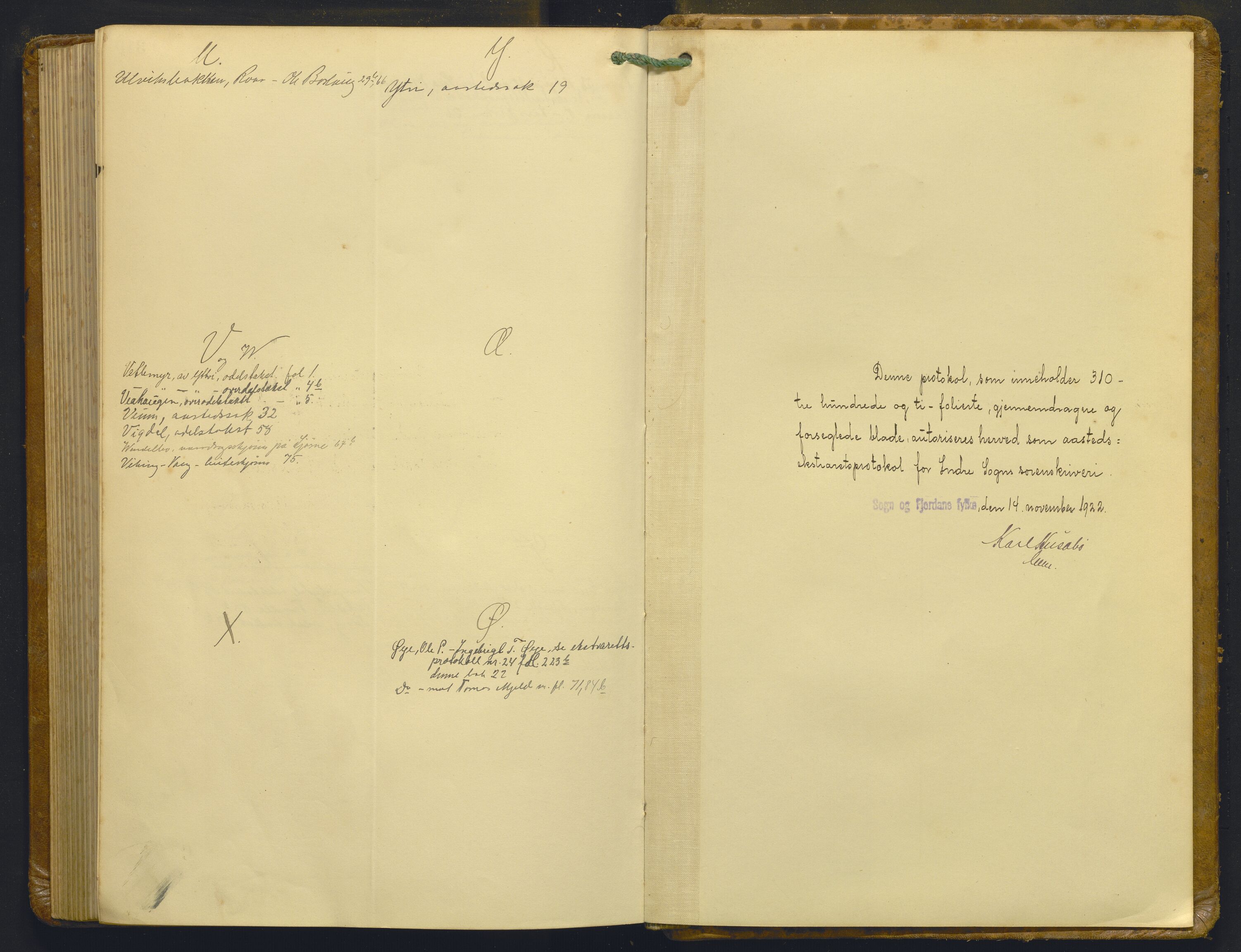 Indre Sogn tingrett, AV/SAB-A-3301/1/F/Fb/Fba/L0015: Sivile og offentlege saker, Bb 11, 1923-1928, s. 310b