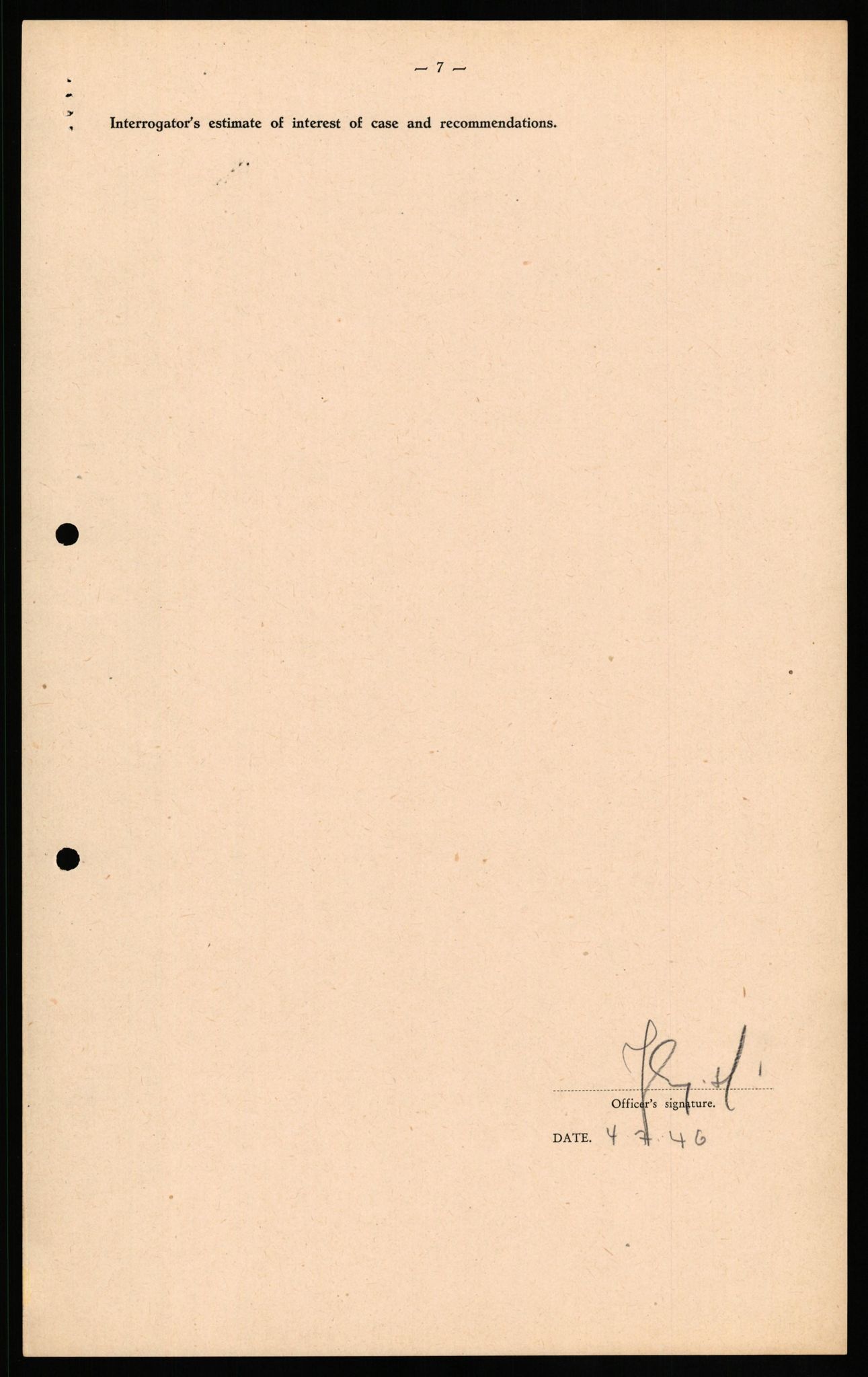 Forsvaret, Forsvarets overkommando II, AV/RA-RAFA-3915/D/Db/L0030: CI Questionaires. Tyske okkupasjonsstyrker i Norge. Tyskere., 1945-1946, s. 370