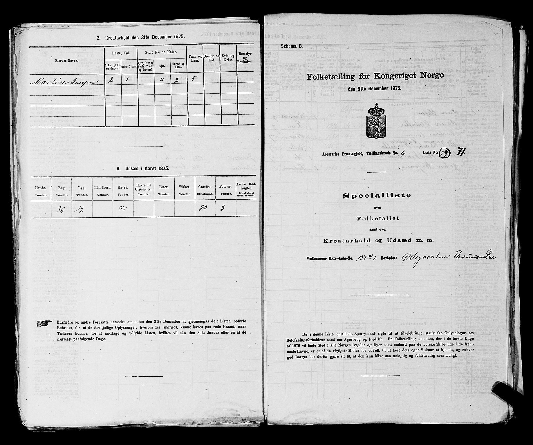 RA, Folketelling 1875 for 0118P Aremark prestegjeld, 1875, s. 948