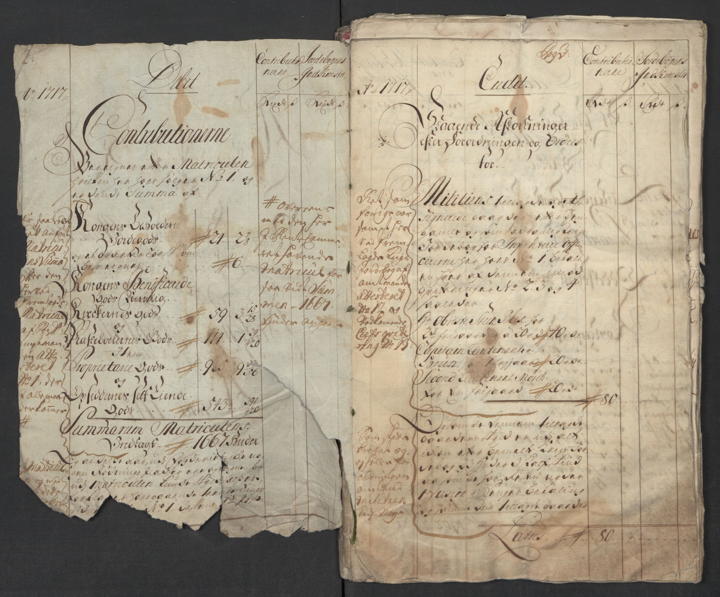 Rentekammeret inntil 1814, Reviderte regnskaper, Fogderegnskap, AV/RA-EA-4092/R39/L2326: Fogderegnskap Nedenes, 1717, s. 5