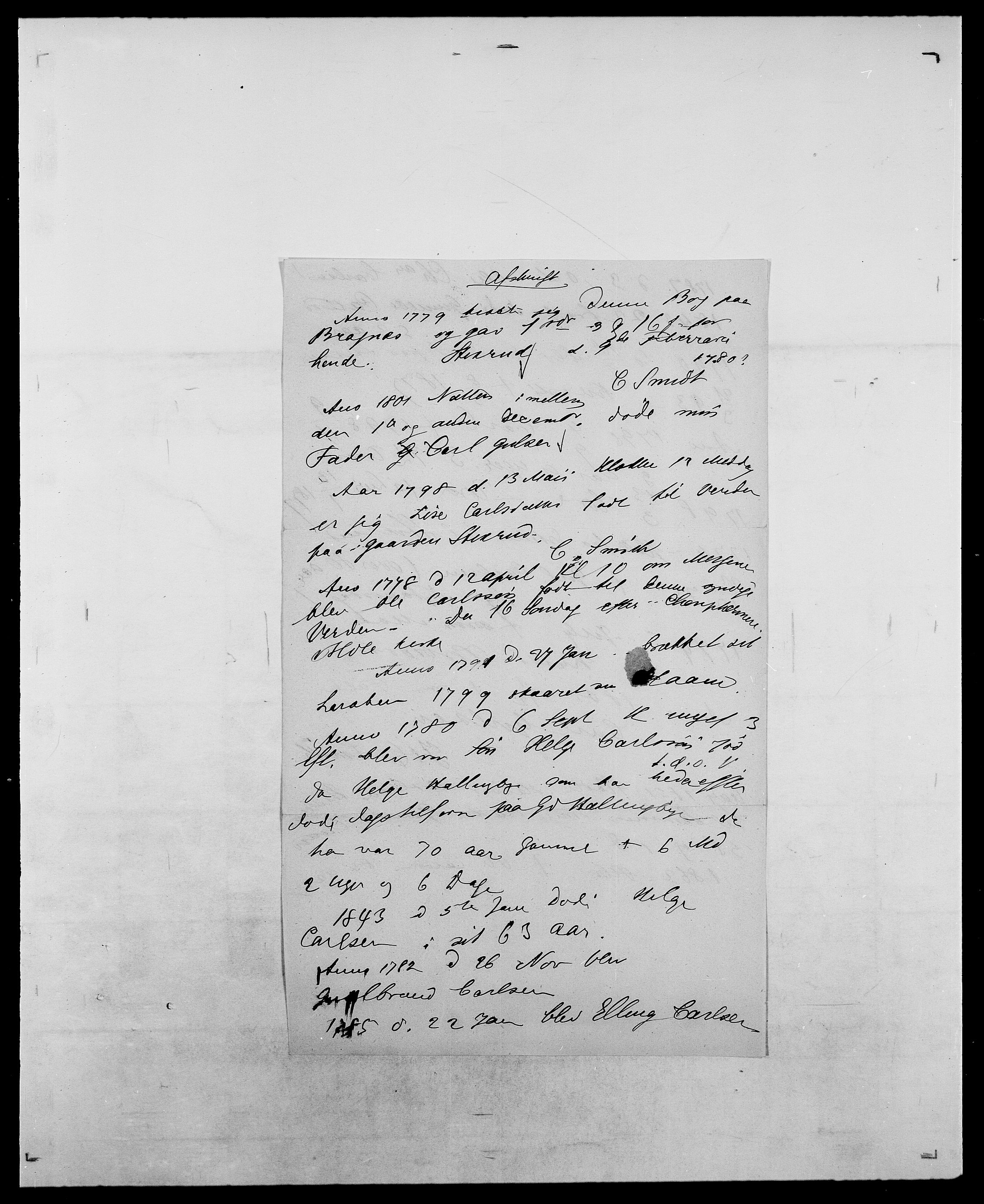 Delgobe, Charles Antoine - samling, AV/SAO-PAO-0038/D/Da/L0037: Steen, Sthen, Stein - Svare, Svanige, Svanne, se også Svanning og Schwane, s. 398