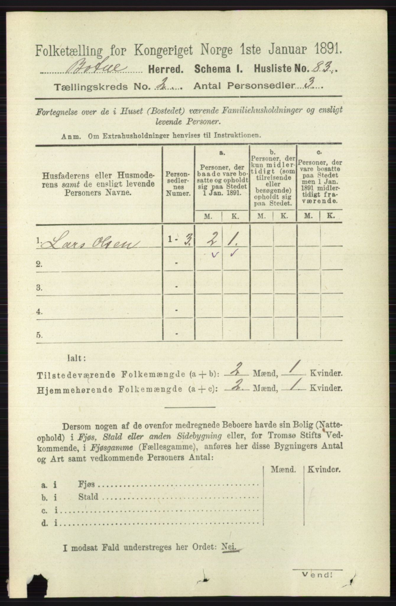 RA, Folketelling 1891 for 0715 Botne herred, 1891, s. 666