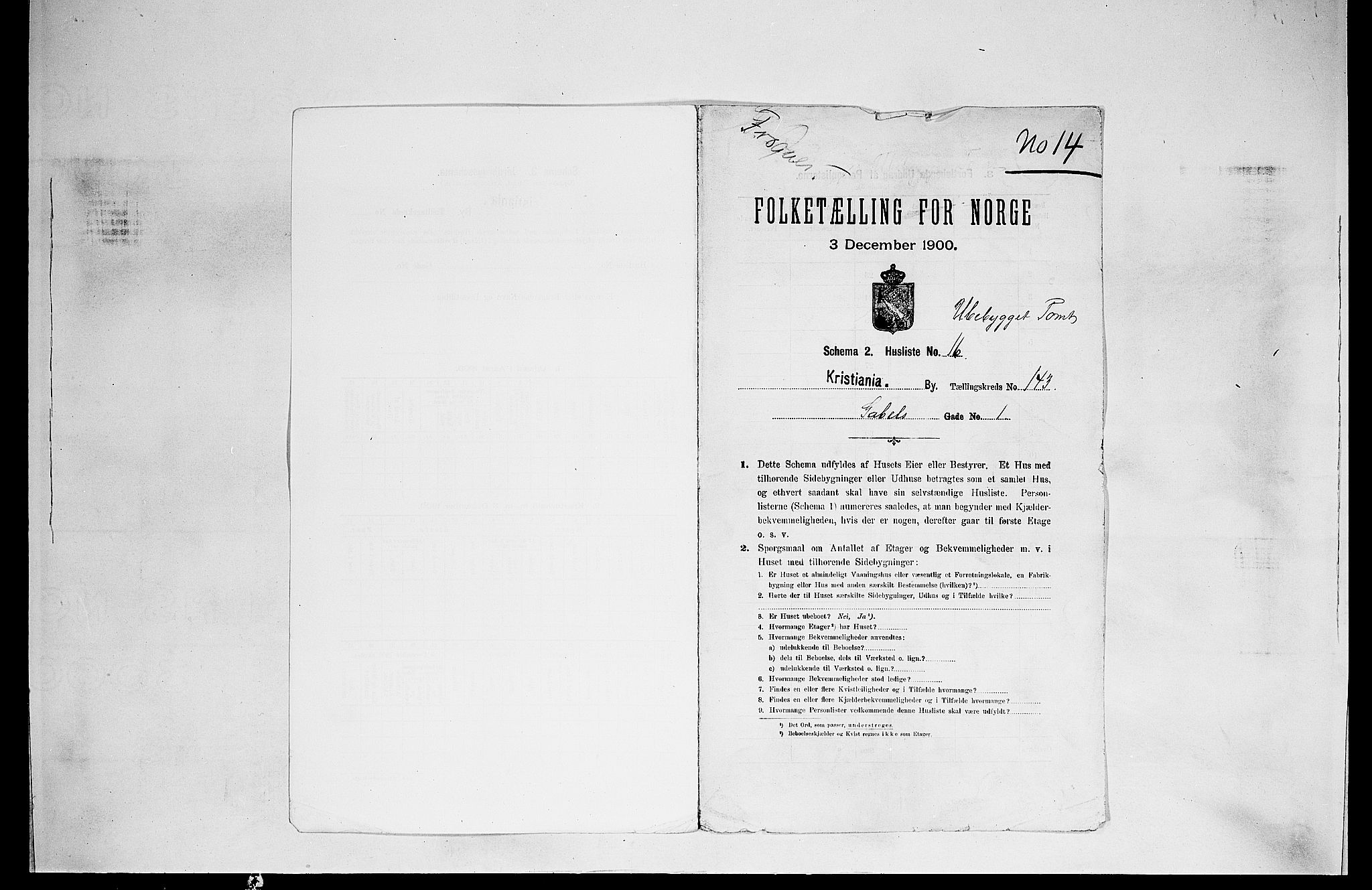 SAO, Folketelling 1900 for 0301 Kristiania kjøpstad, 1900, s. 26720